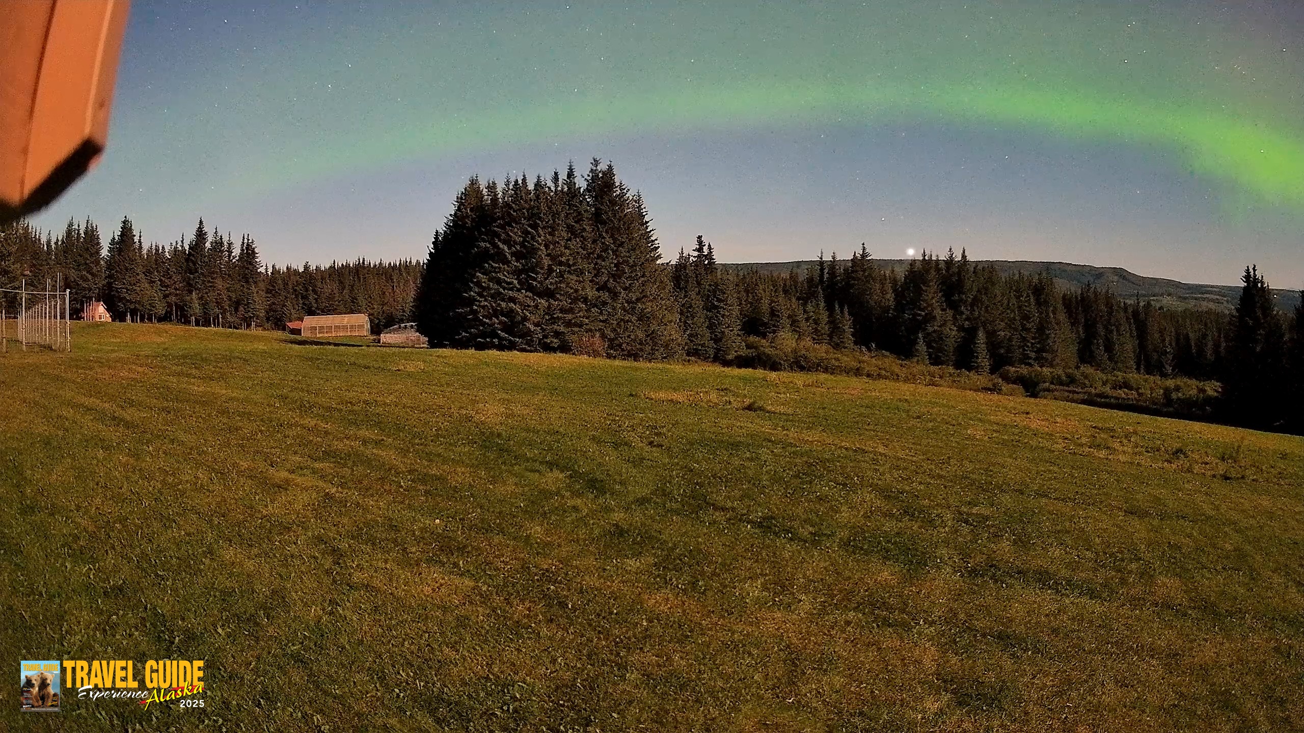 Snapshot of Homer Alaska Northern Lights Live Cam taken Aug 30, 2026, 12:39am AKDT