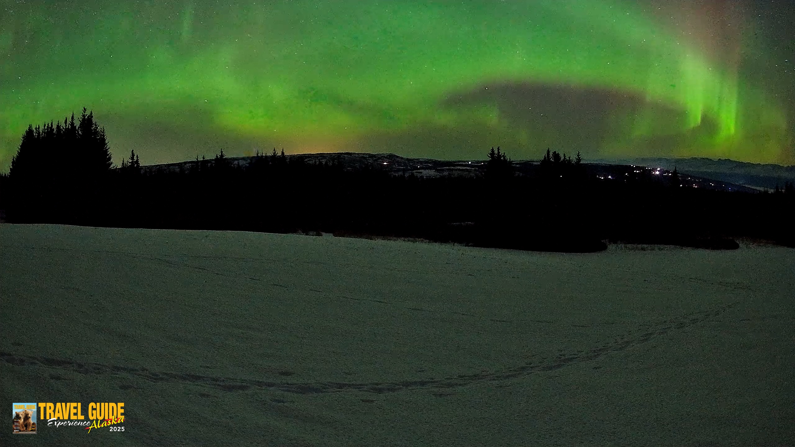 Snapshot of Homer Alaska Northern Lights Live Cam taken Feb 22, 2026, 5:27am AKST