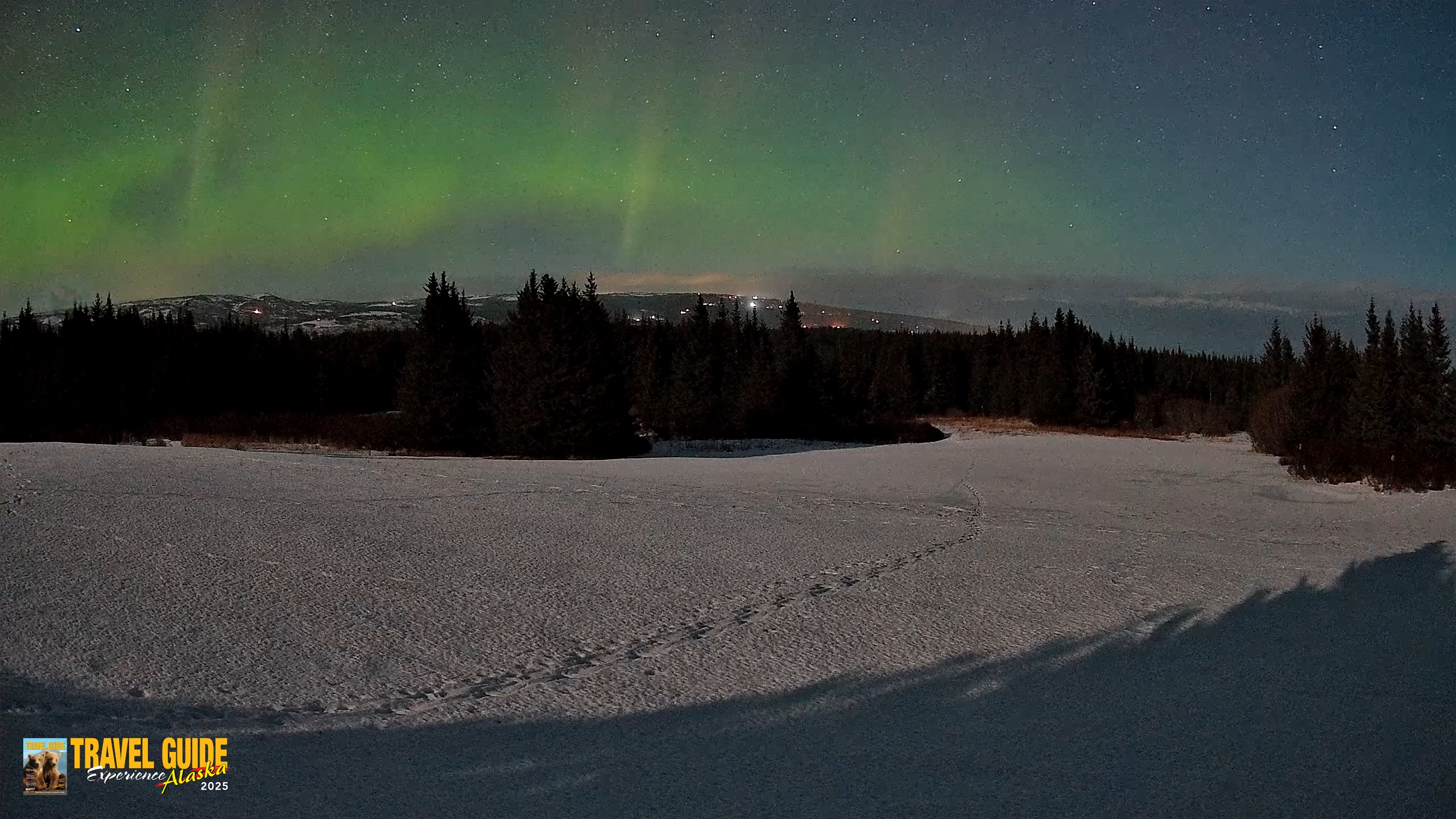 Snapshot of Homer Alaska Northern Lights Live Cam taken Feb 24, 2026, 1:17am AKST