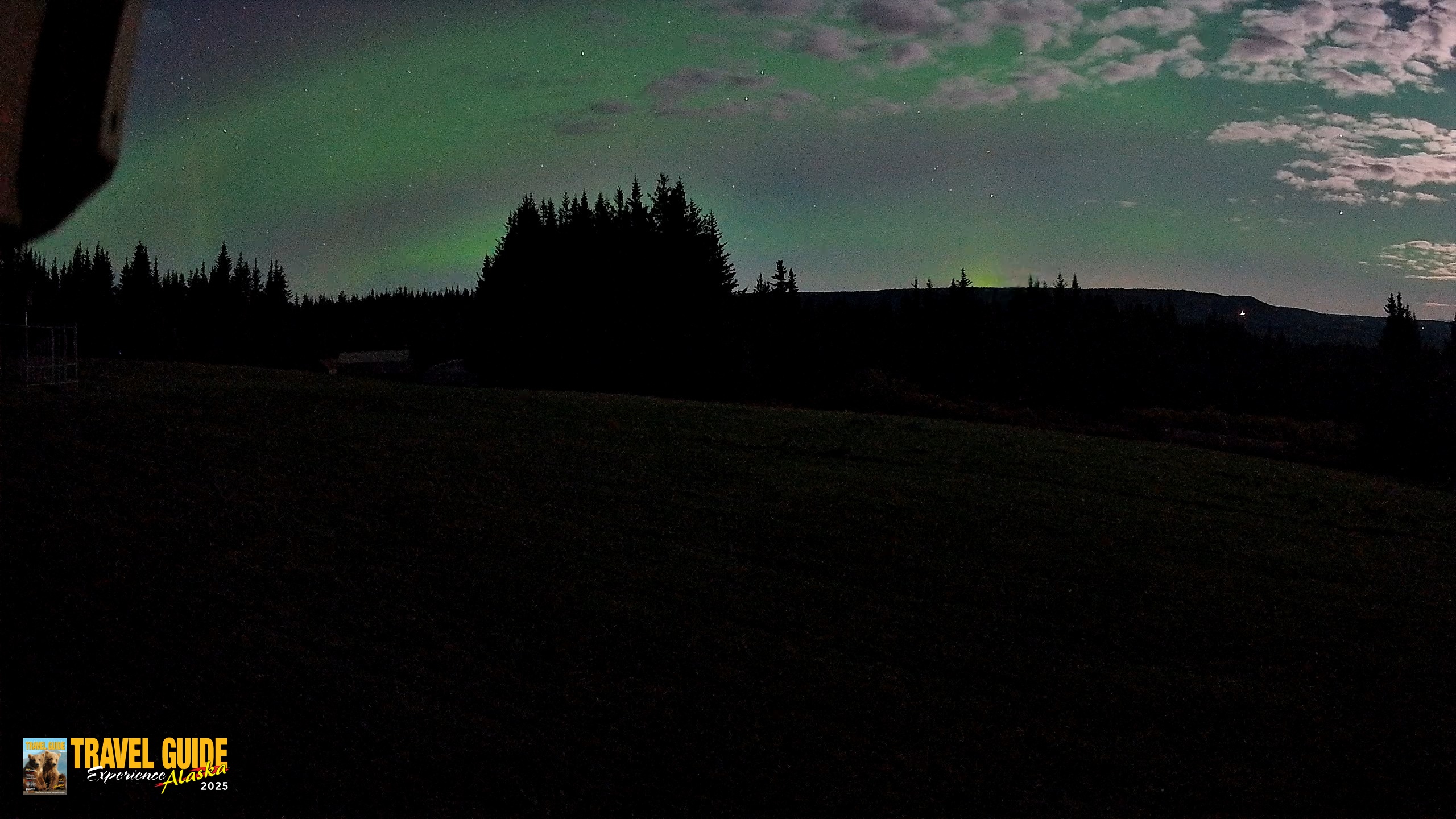 Snapshot of Homer Alaska Northern Lights Live Cam taken Oct 3, 2026, 2:11am AKDT