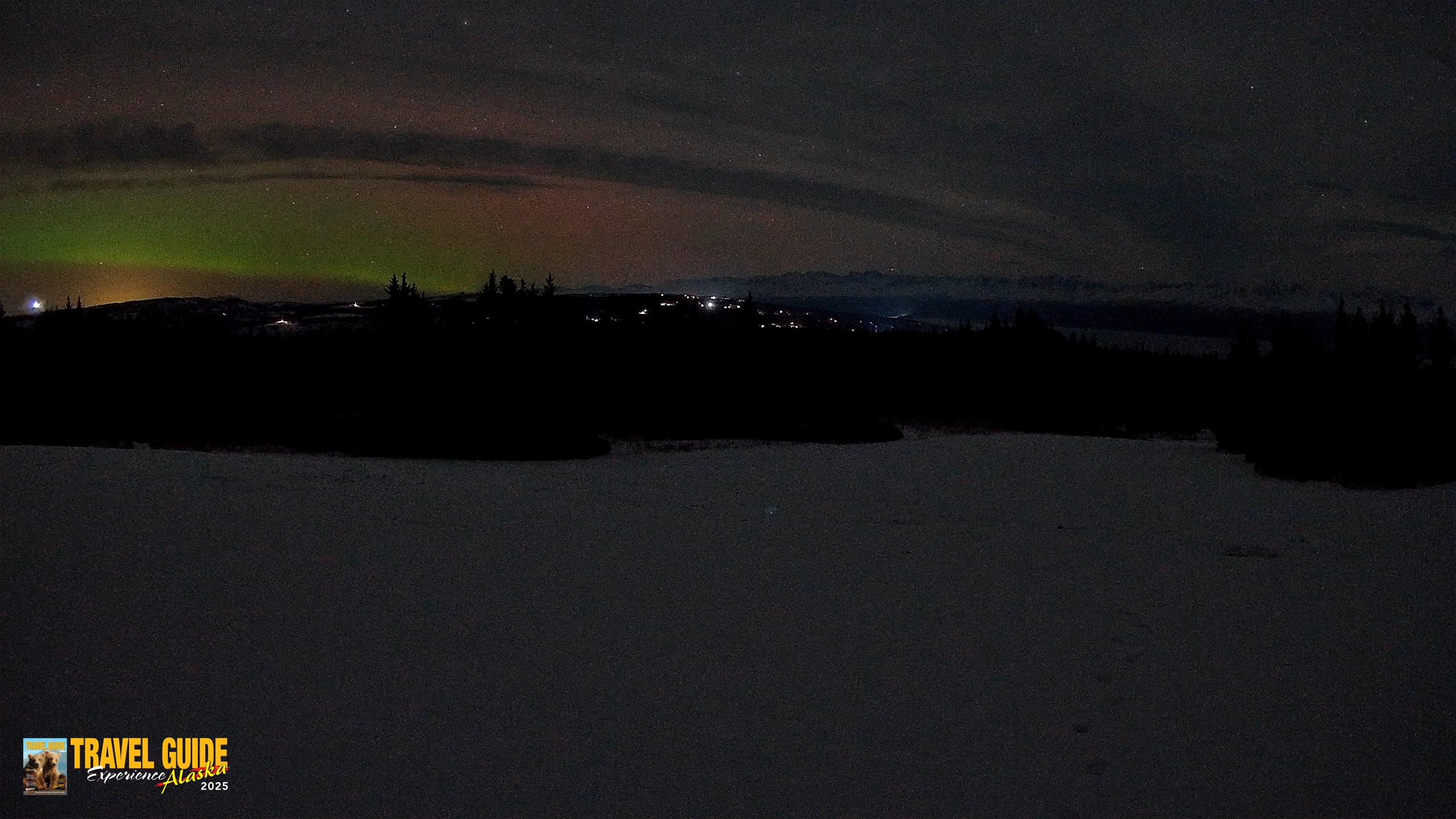 Snapshot of Homer Alaska Northern Lights Live Cam taken Jan 24, 2026, 5:35am AKST