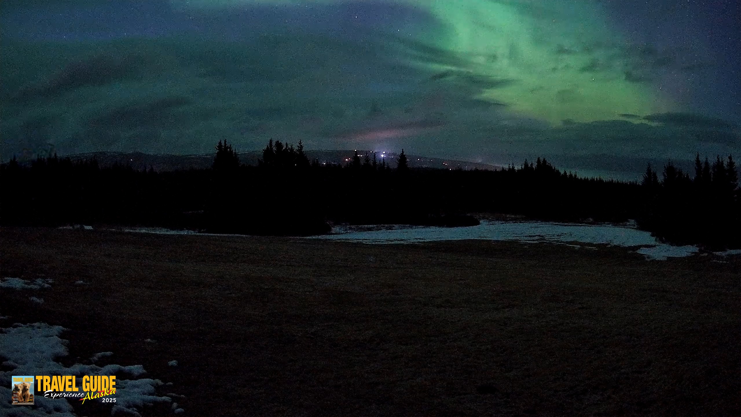 Snapshot of Homer Alaska Northern Lights Live Cam taken Apr 20, 2026, 3:55am AKDT
