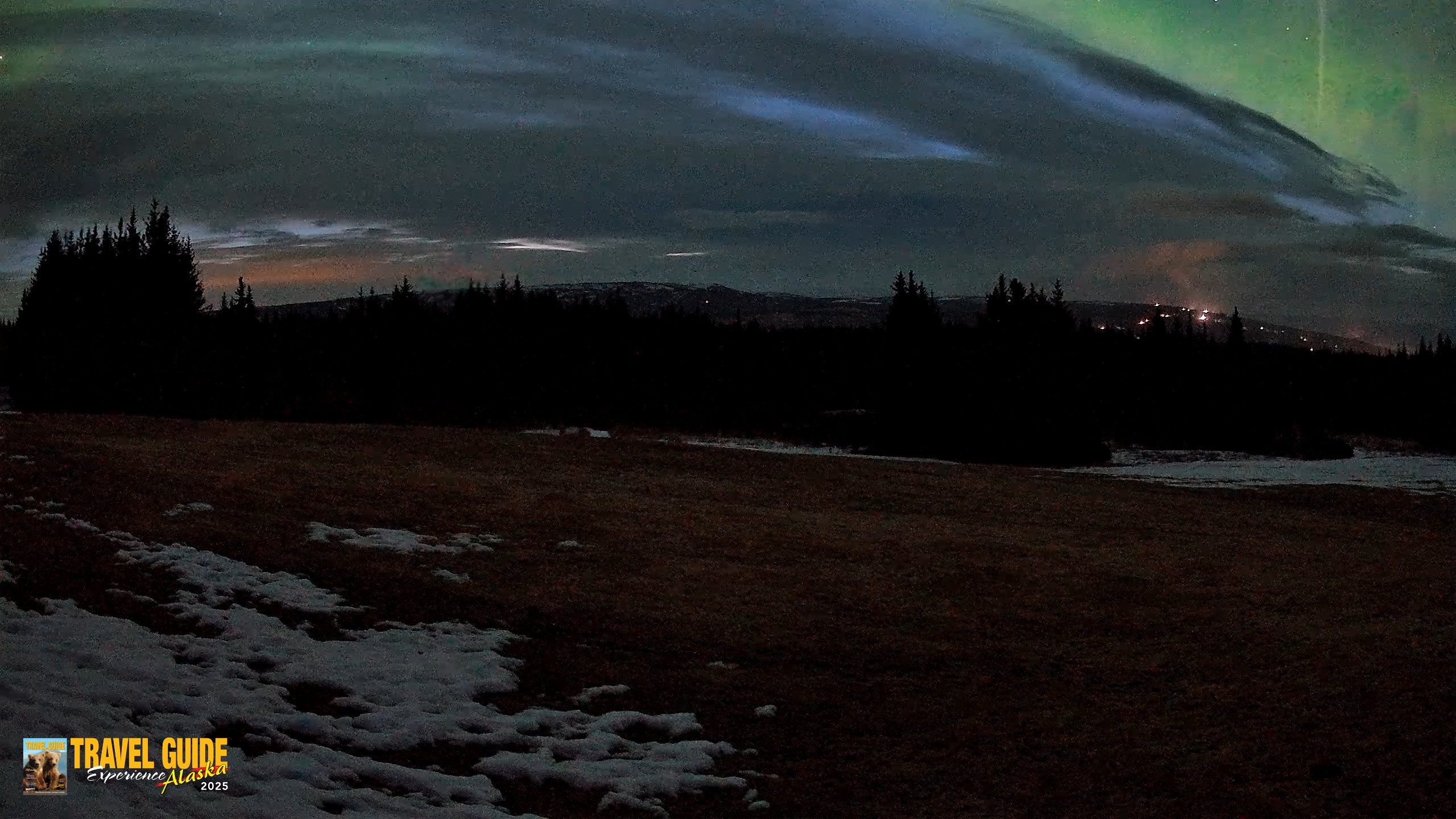 Snapshot of Homer Alaska Northern Lights Live Cam taken Apr 20, 2026, 4:25am AKDT