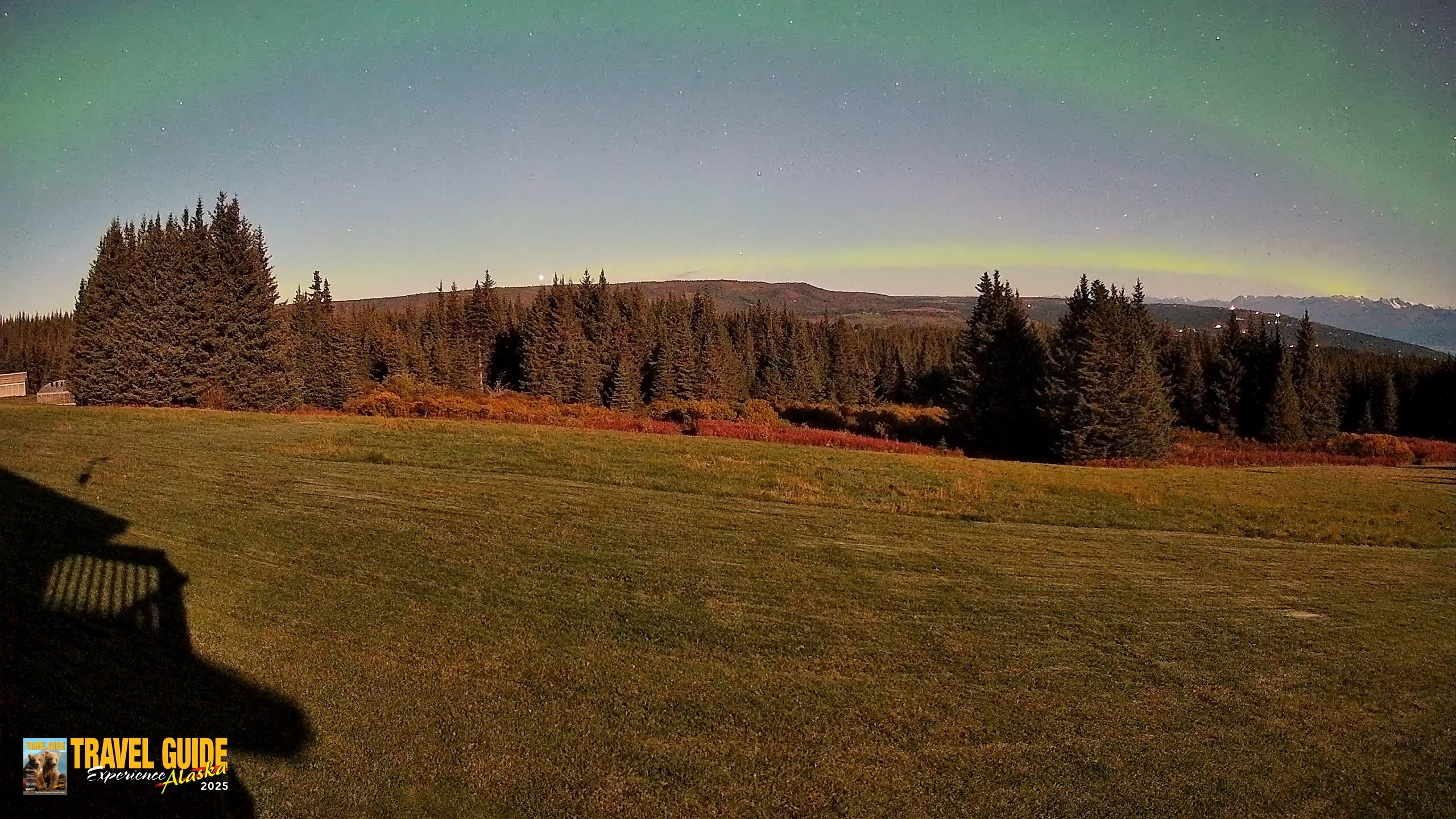 Snapshot of Homer Alaska Northern Lights Live Cam taken Sep 24, 2026, 7:27am AKDT