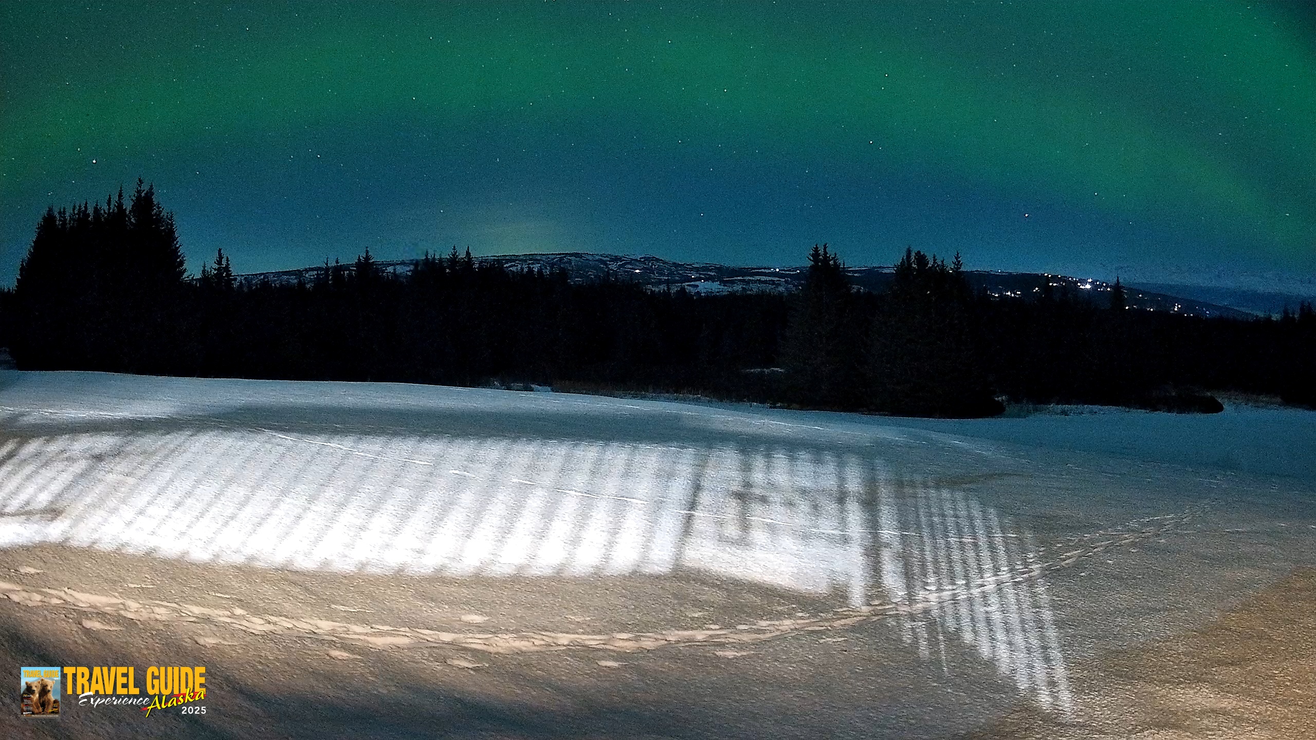 Snapshot of Homer Alaska Northern Lights Live Cam taken Feb 21, 2026, 9:27pm AKST