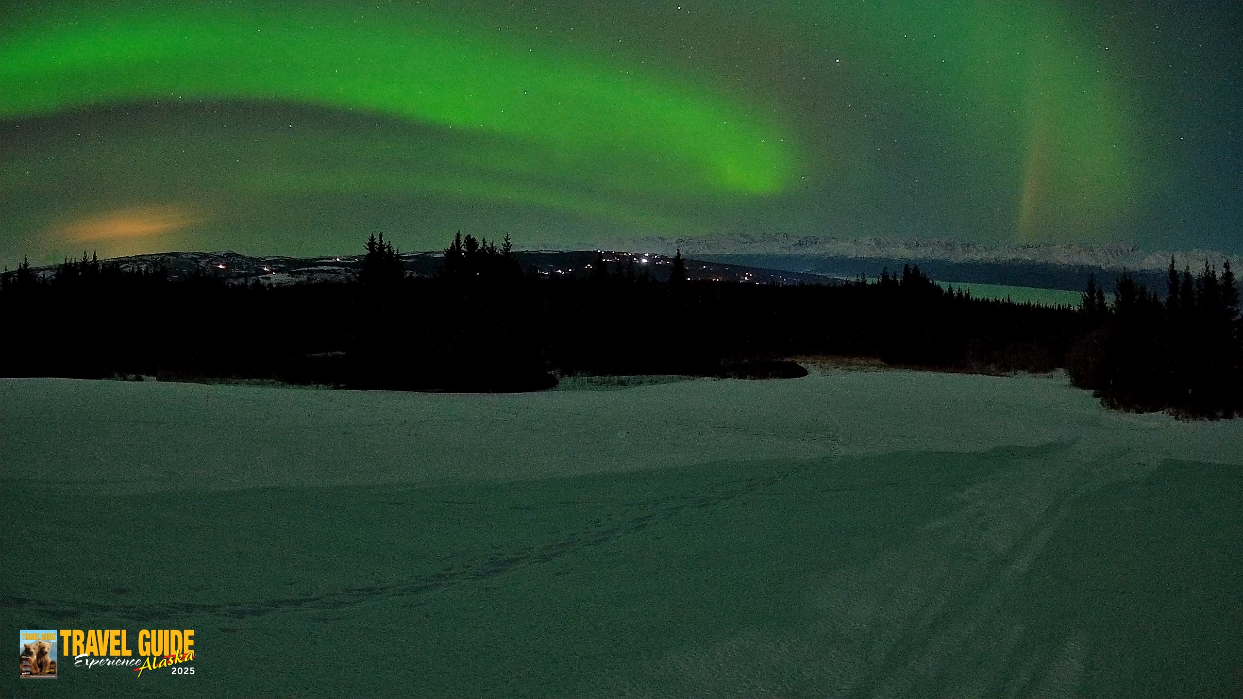 Snapshot of Homer Alaska Northern Lights Live Cam taken Feb 21, 2026, 10:45pm AKST