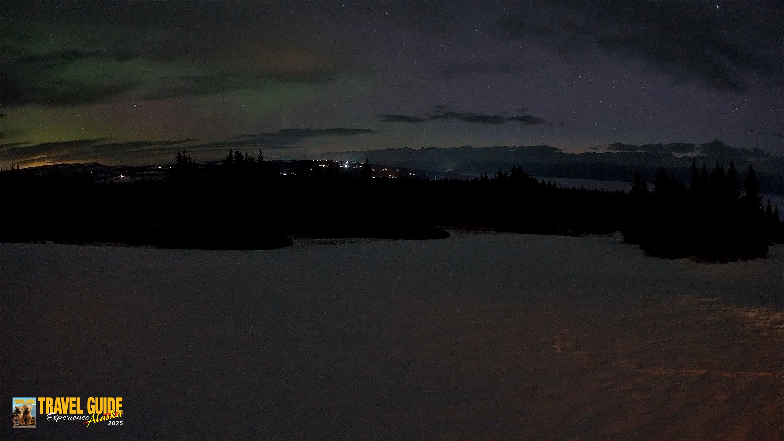 Snapshot of Homer Alaska Northern Lights Live Cam taken Feb 15, 2026, 6:37am AKST