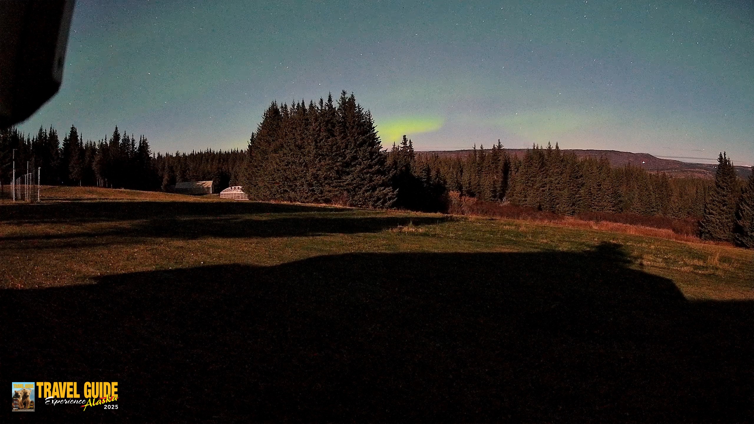 Snapshot of Homer Alaska Northern Lights Live Cam taken Oct 22, 2026, 12:58am AKDT