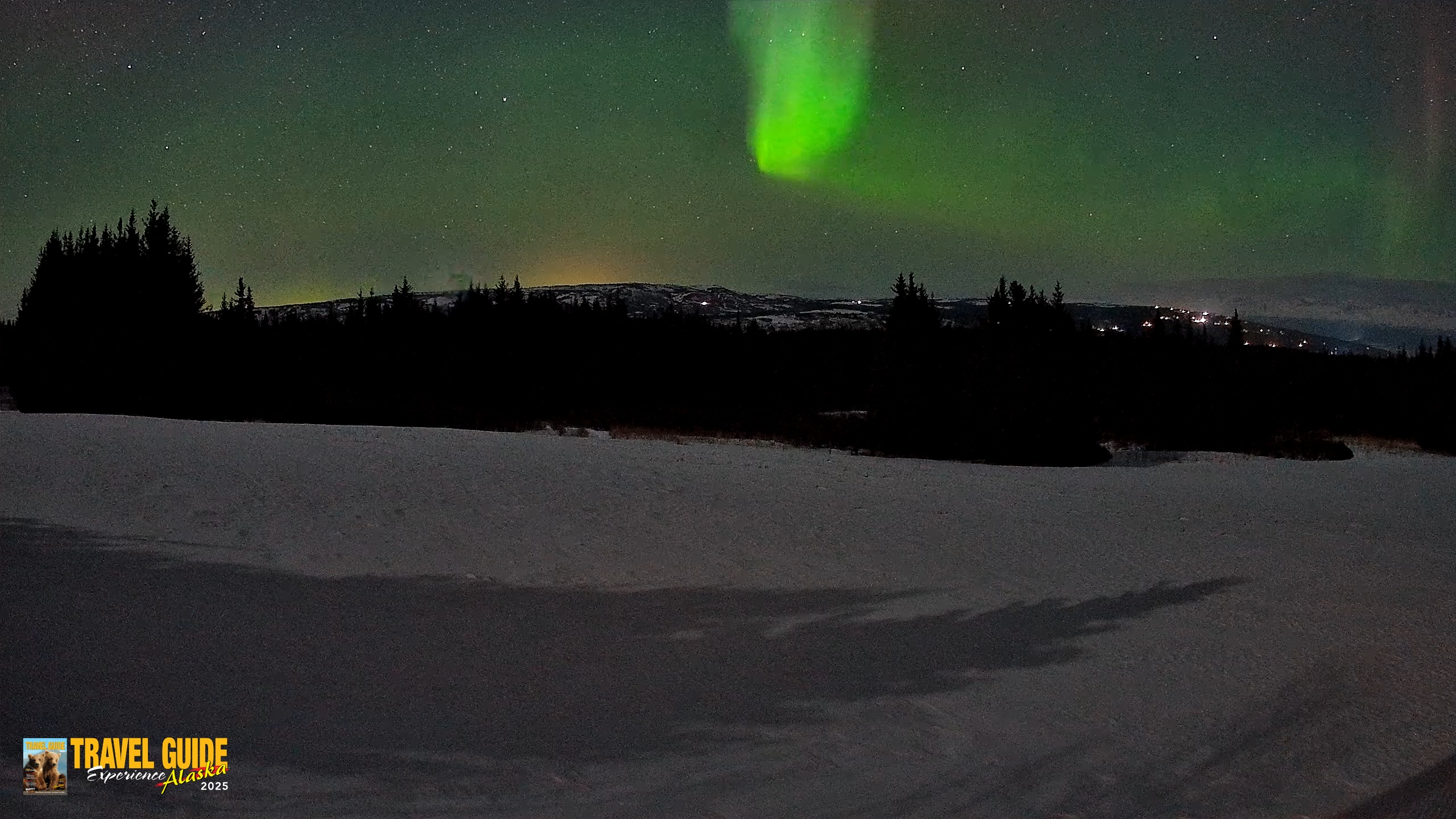 Snapshot of Homer Alaska Northern Lights Live Cam taken Mar 22, 2026, 10:39pm AKDT