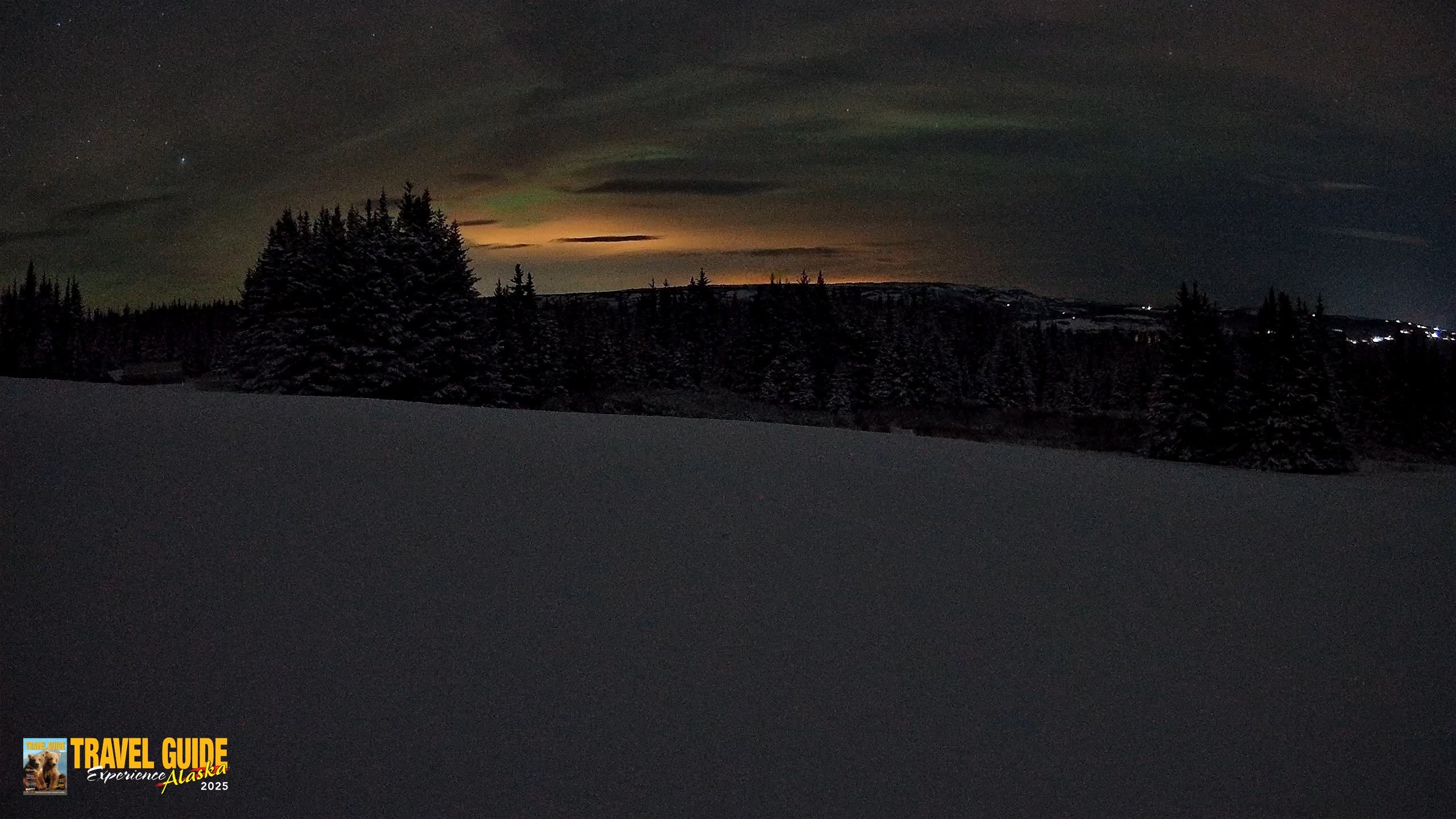 Snapshot of Homer Alaska Northern Lights Live Cam taken Jan 10, 2026, 12:00am AKST