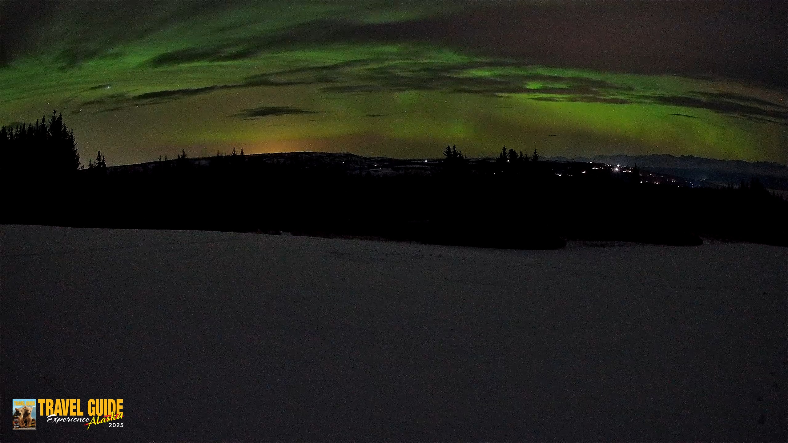 Snapshot of Homer Alaska Northern Lights Live Cam taken Jan 24, 2026, 12:14am AKST