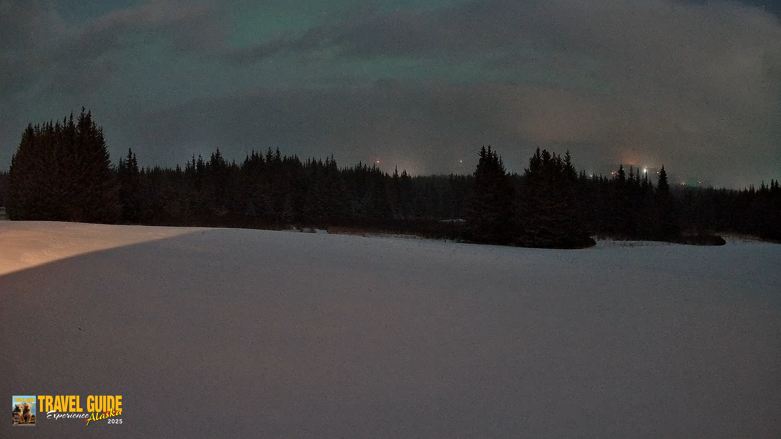 Snapshot of Homer Alaska Northern Lights Live Cam taken Mar 7, 2026, 2:20am AKST