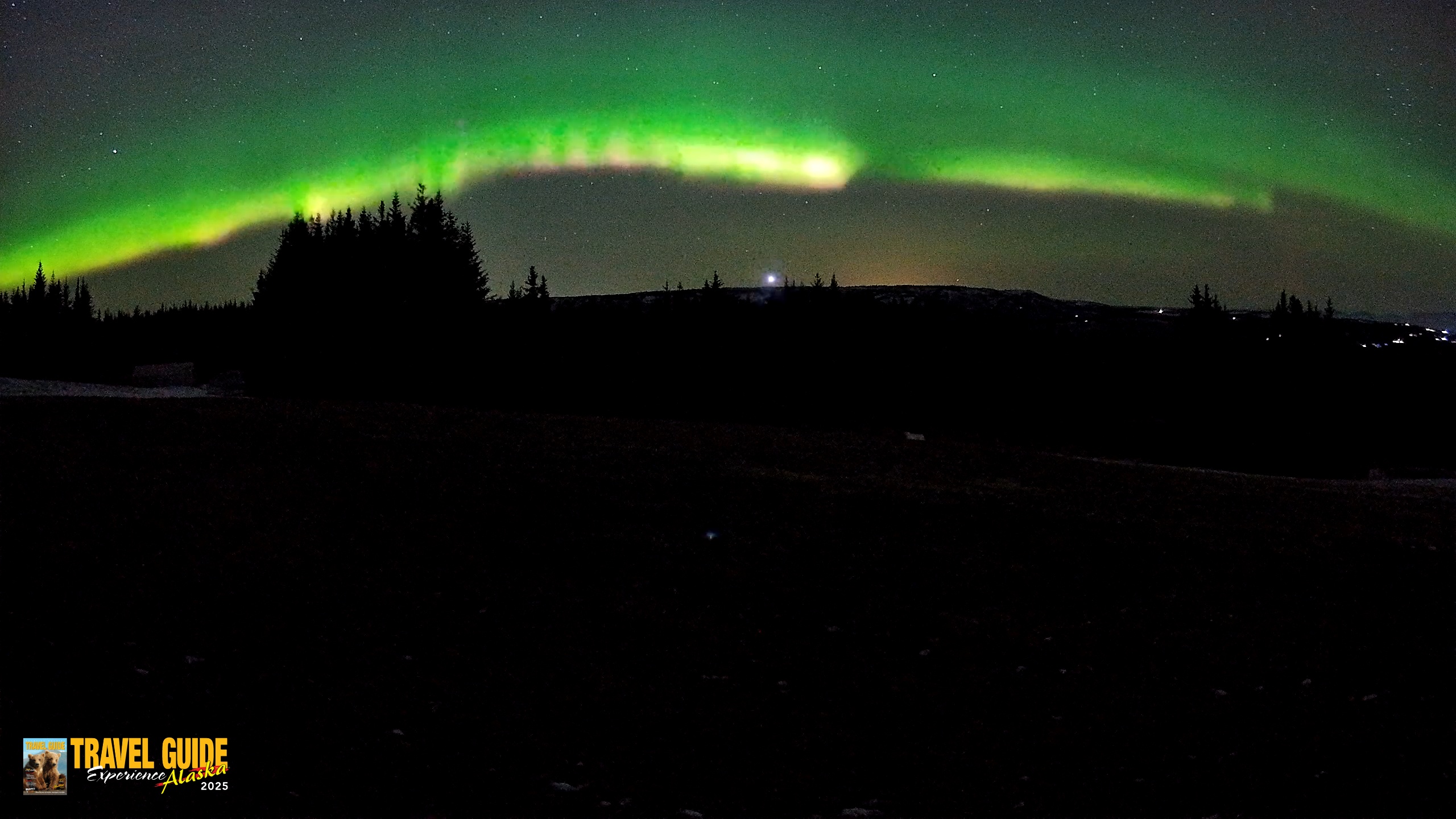 Snapshot of Homer Alaska Northern Lights Live Cam taken Dec 22, 2025, 3:53am AKST