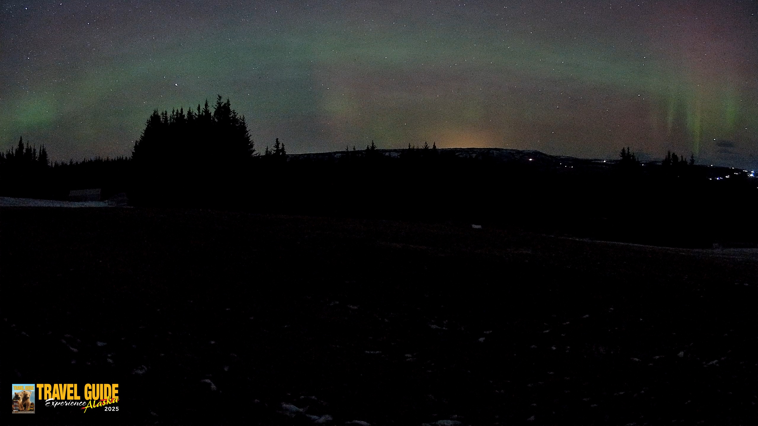 Snapshot of Homer Alaska Northern Lights Live Cam taken Dec 13, 2025, 1:59am AKST