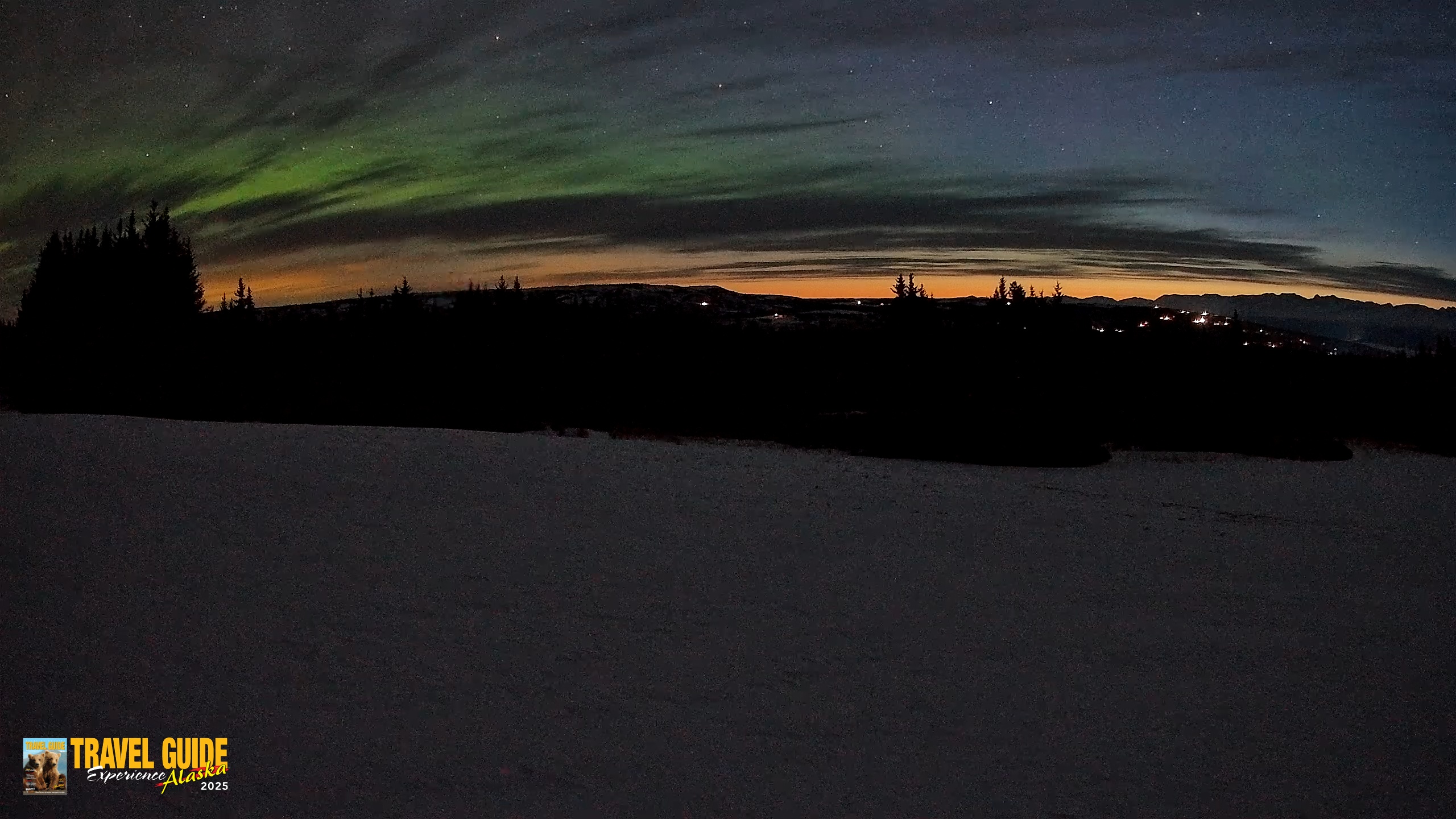 Snapshot of Homer Alaska Northern Lights Live Cam taken Mar 24, 2026, 9:17am AKDT