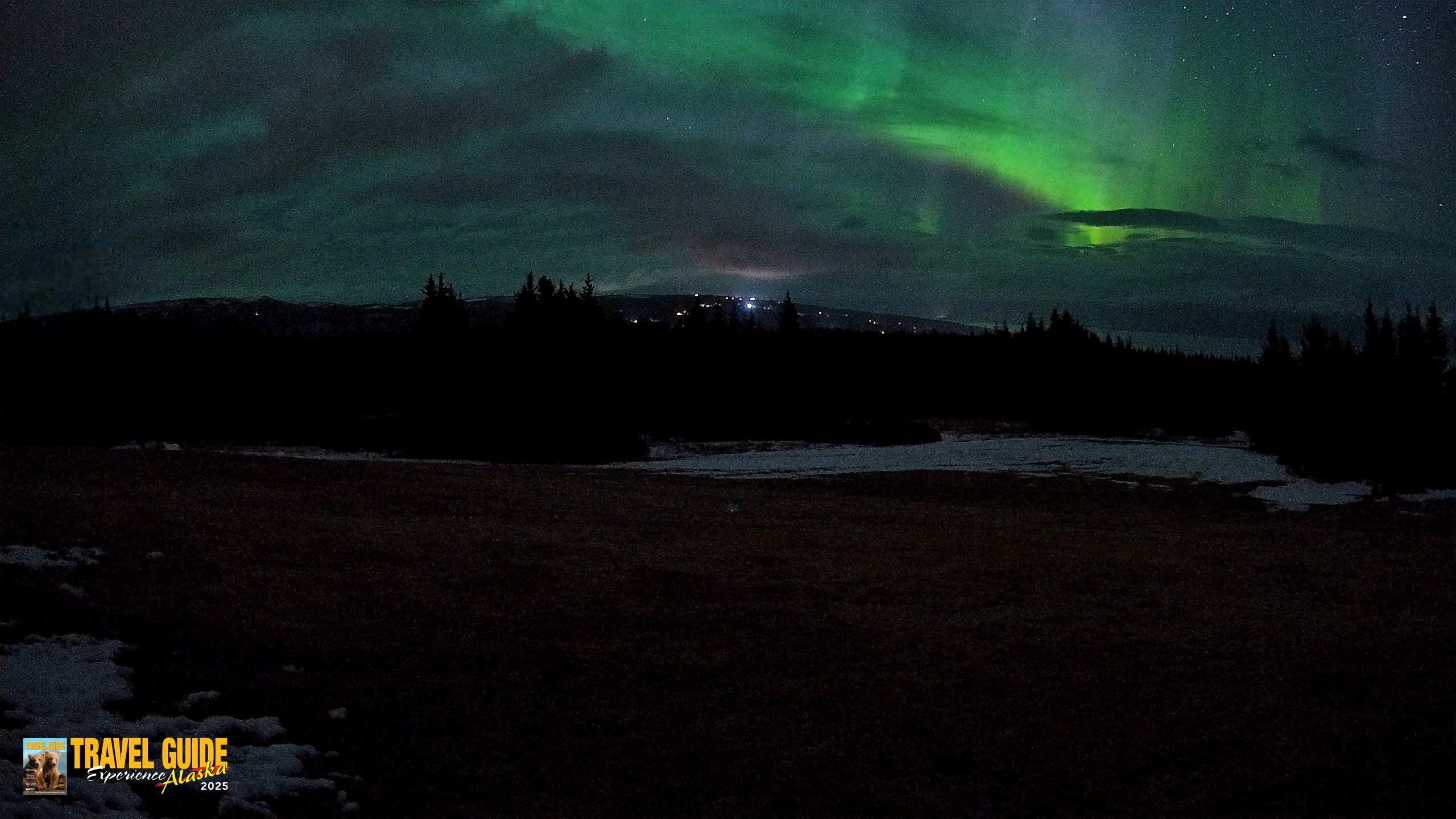 Snapshot of Homer Alaska Northern Lights Live Cam taken Apr 20, 2026, 3:32am AKDT