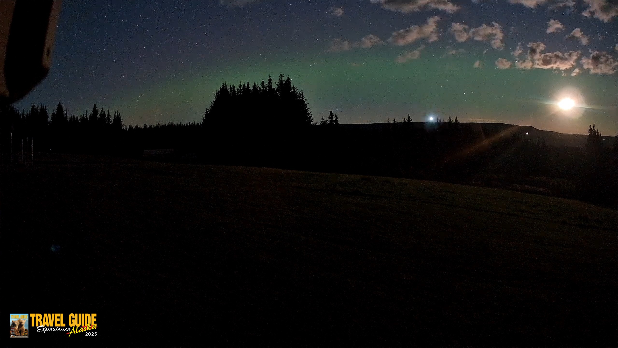 Snapshot of Homer Alaska Northern Lights Live Cam taken Oct 2, 2026, 10:55pm AKDT