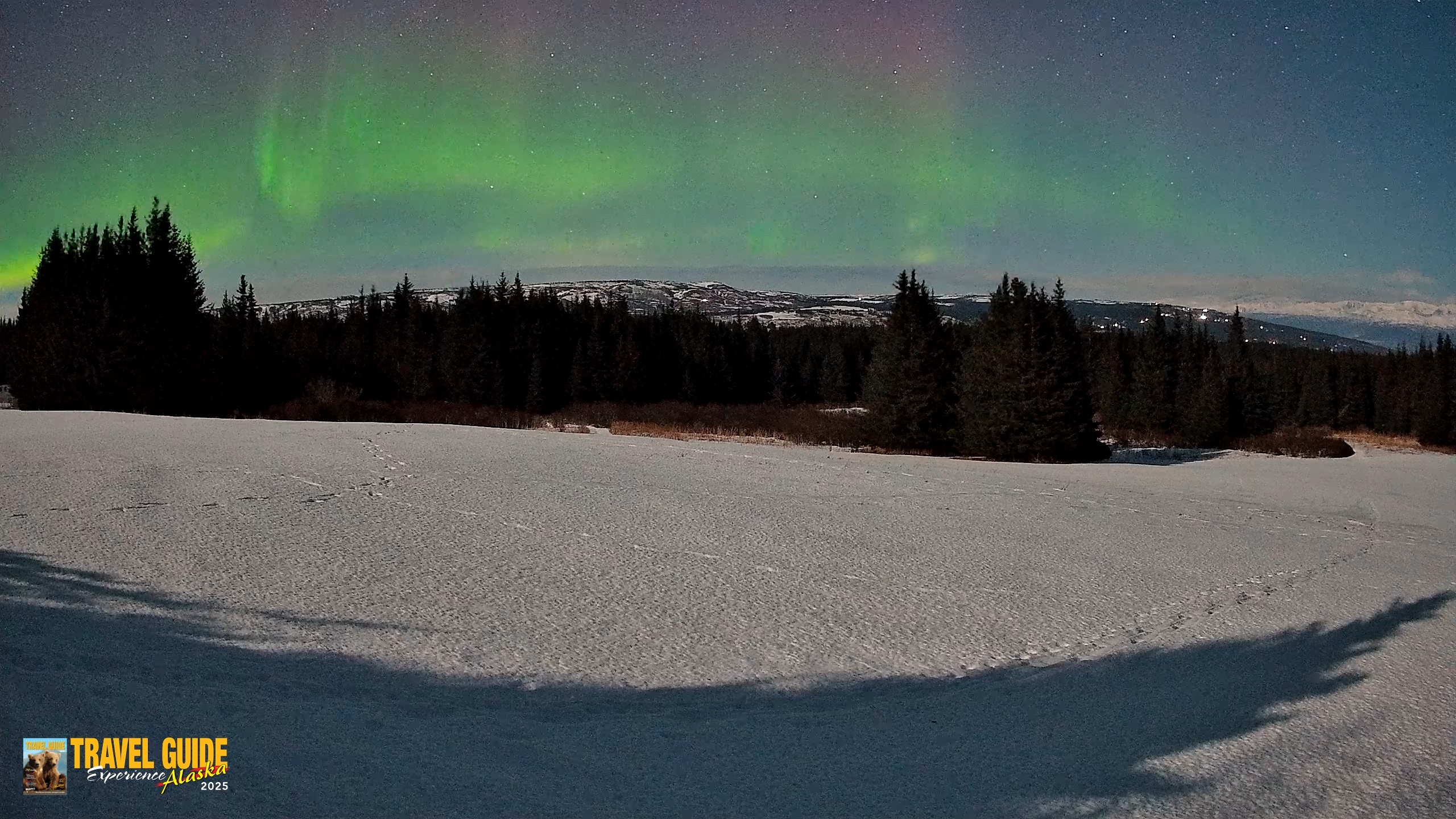 Snapshot of Homer Alaska Northern Lights Live Cam taken Feb 25, 2026, 1:22am AKST