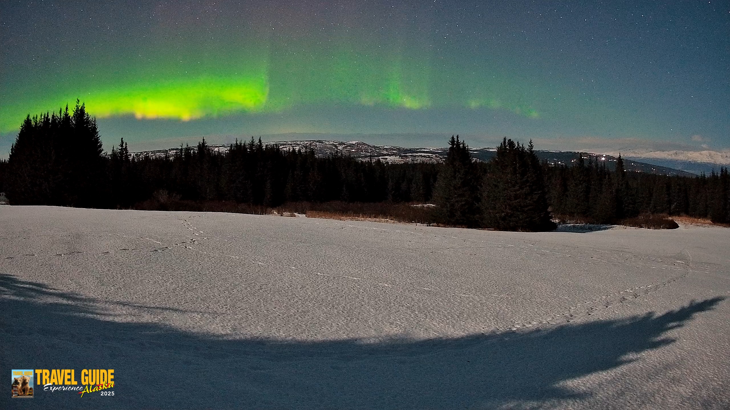Snapshot of Homer Alaska Northern Lights Live Cam taken Feb 25, 2026, 1:20am AKST