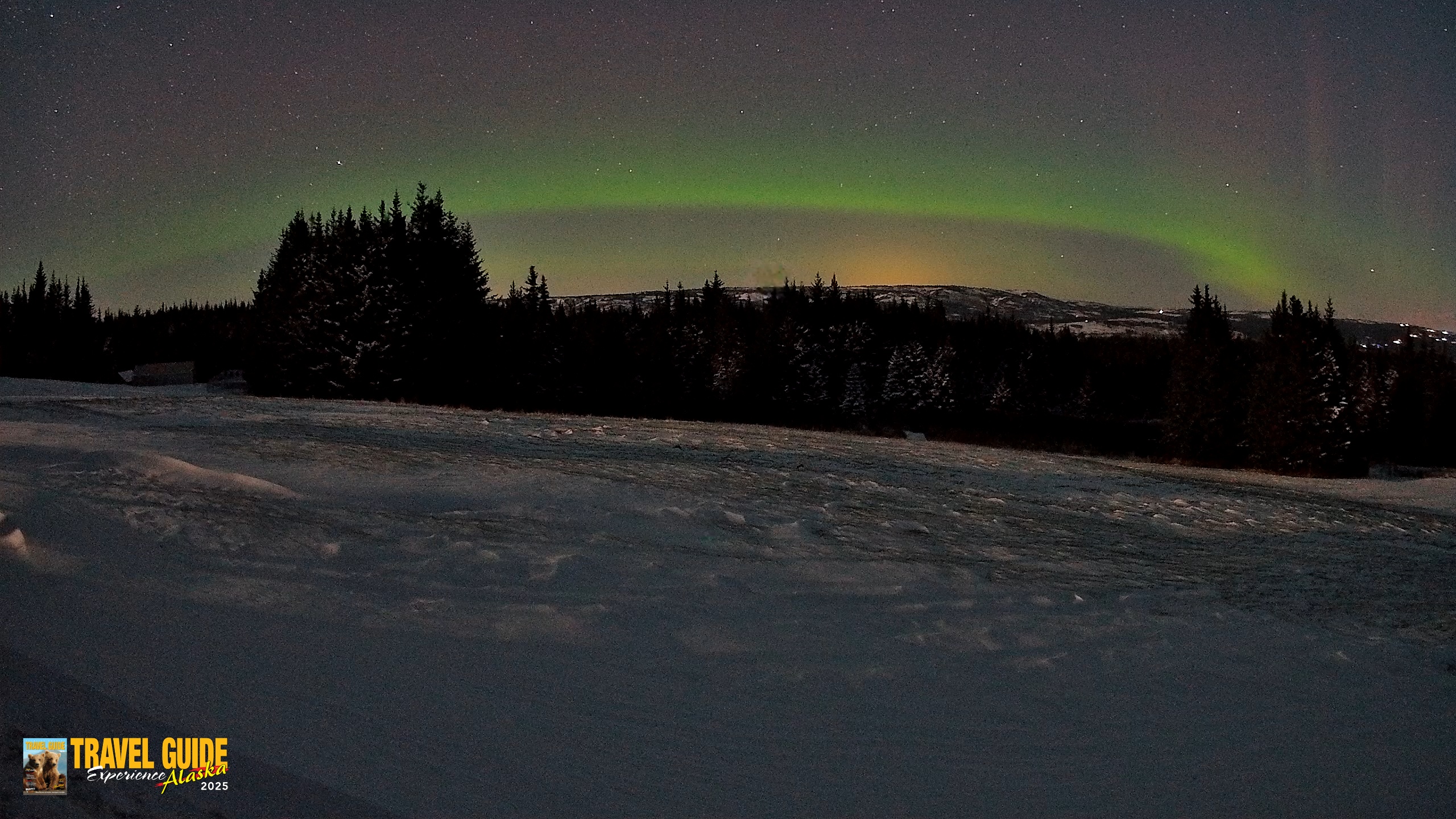 Snapshot of Homer Alaska Northern Lights Live Cam taken Dec 28, 2025, 2:14am AKST