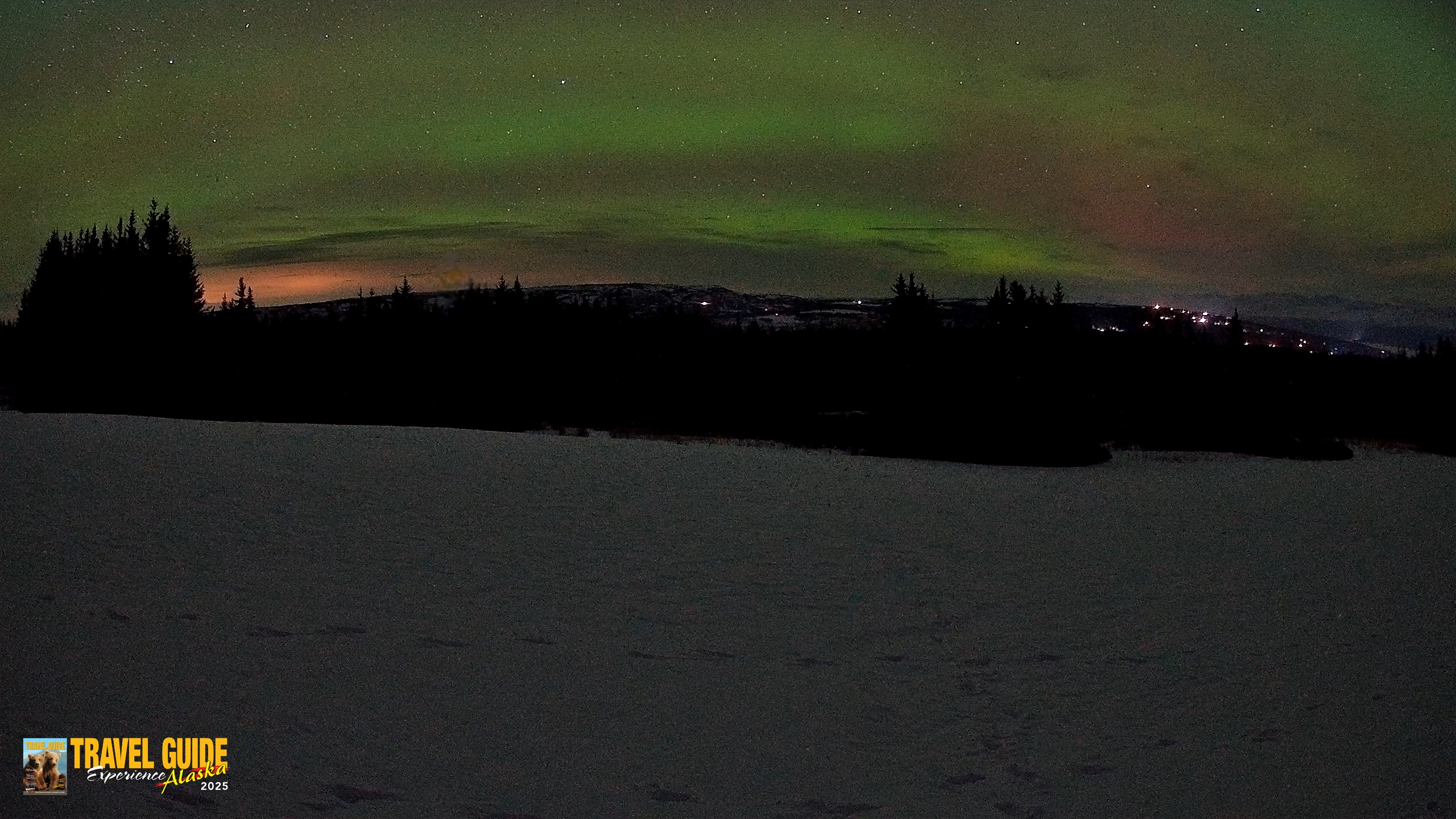 Snapshot of Homer Alaska Northern Lights Live Cam taken Mar 13, 2026, 11:32pm AKDT