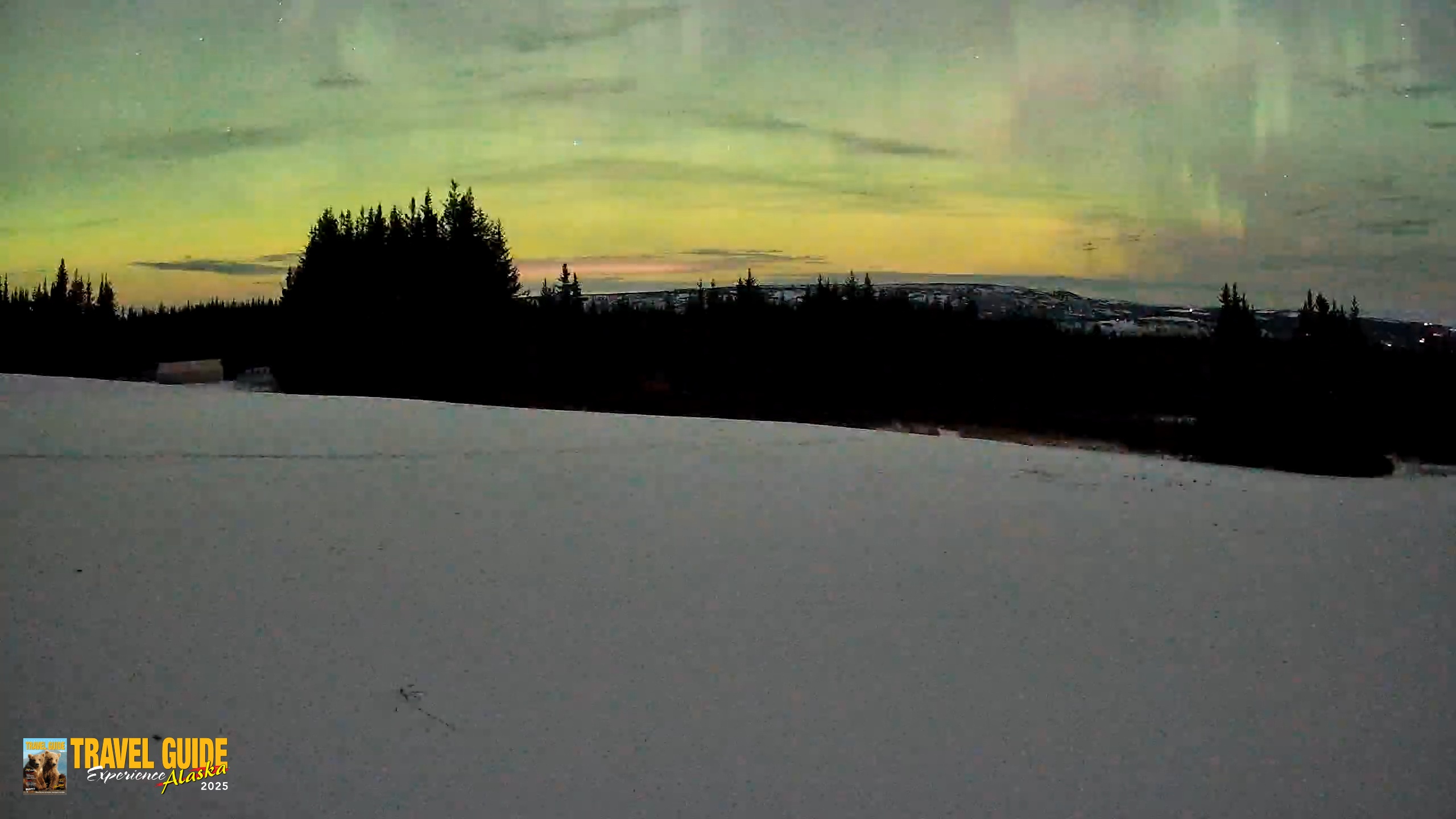 Snapshot of Homer Alaska Northern Lights Live Cam taken Jan 21, 2026, 12:25am AKST