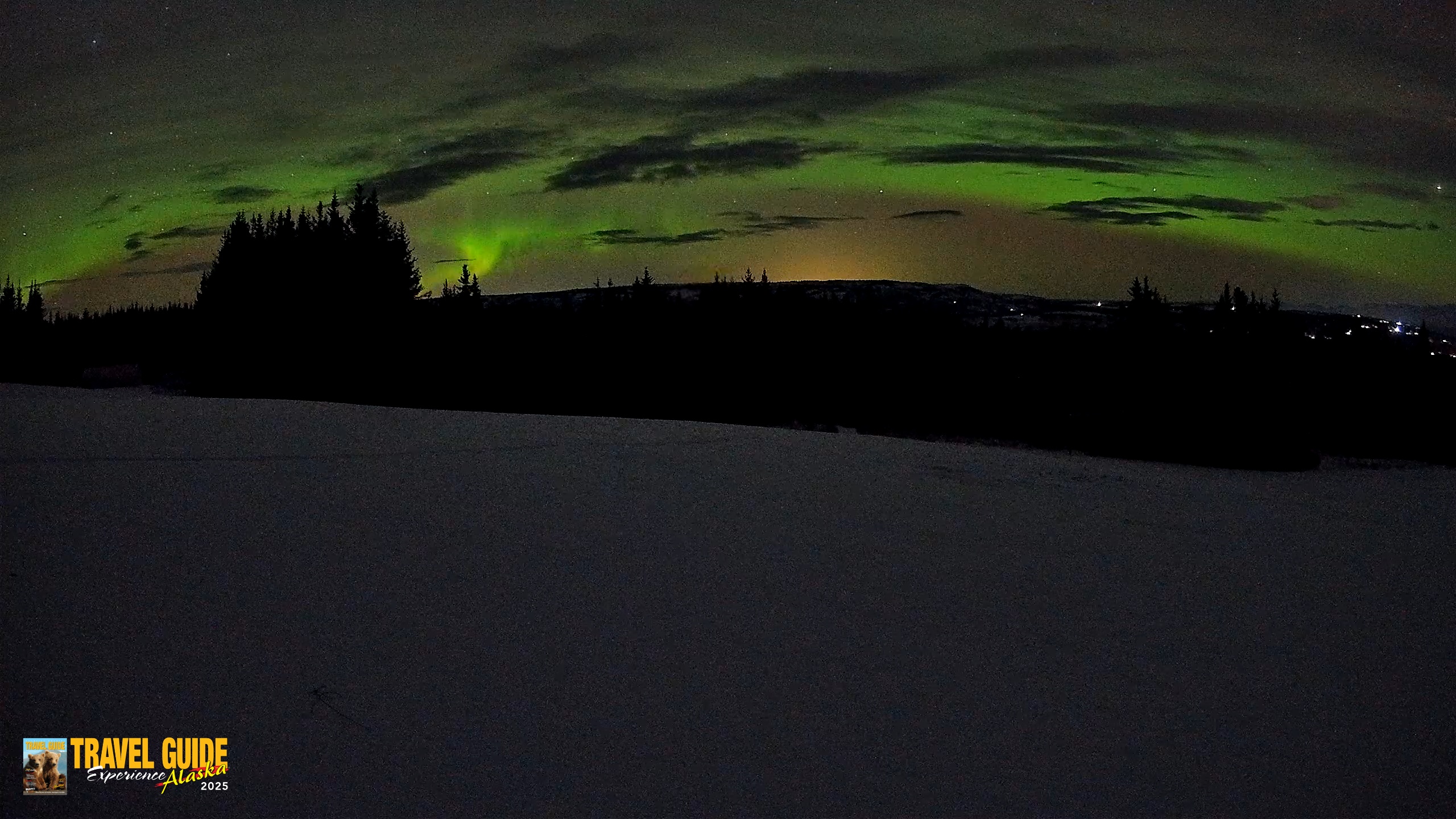 Snapshot of Homer Alaska Northern Lights Live Cam taken Jan 23, 2026, 11:59pm AKST