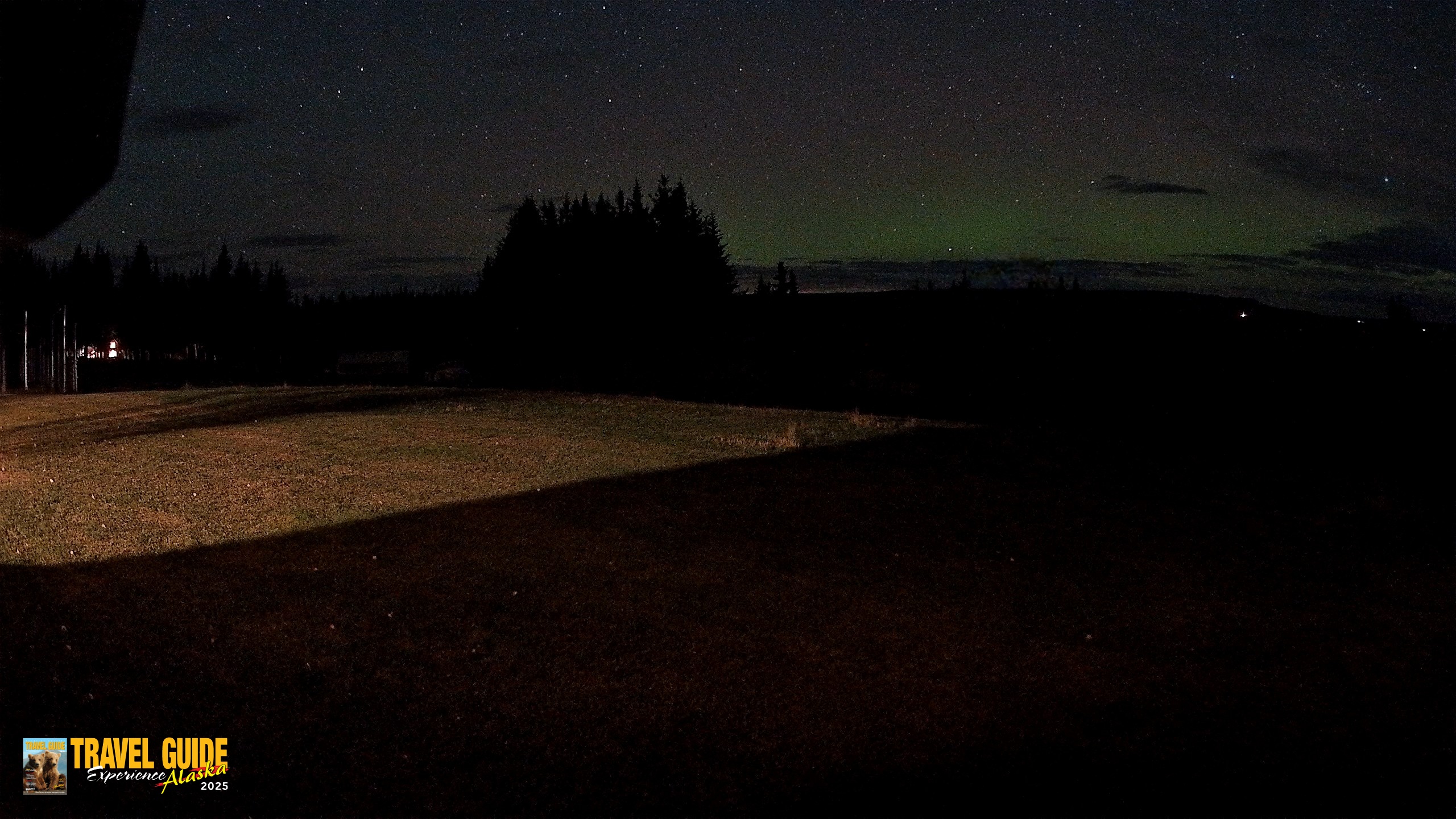 Snapshot of Homer Alaska Northern Lights Live Cam taken Oct 12, 2026, 9:36pm AKDT