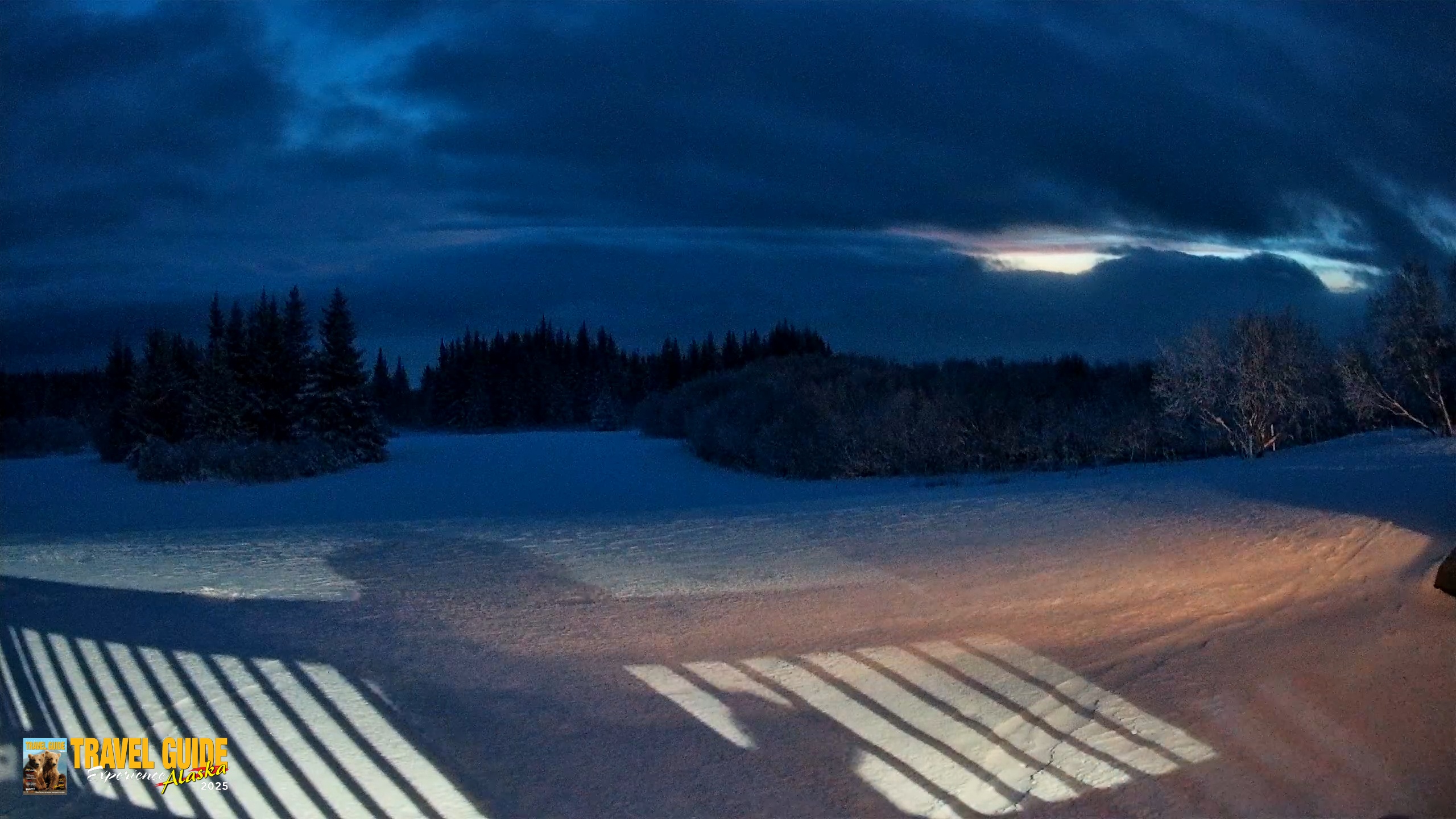 Snapshot of Homer Alaska Northern Lights Live Cam taken Jan 14, 2026, 8:51am AKST