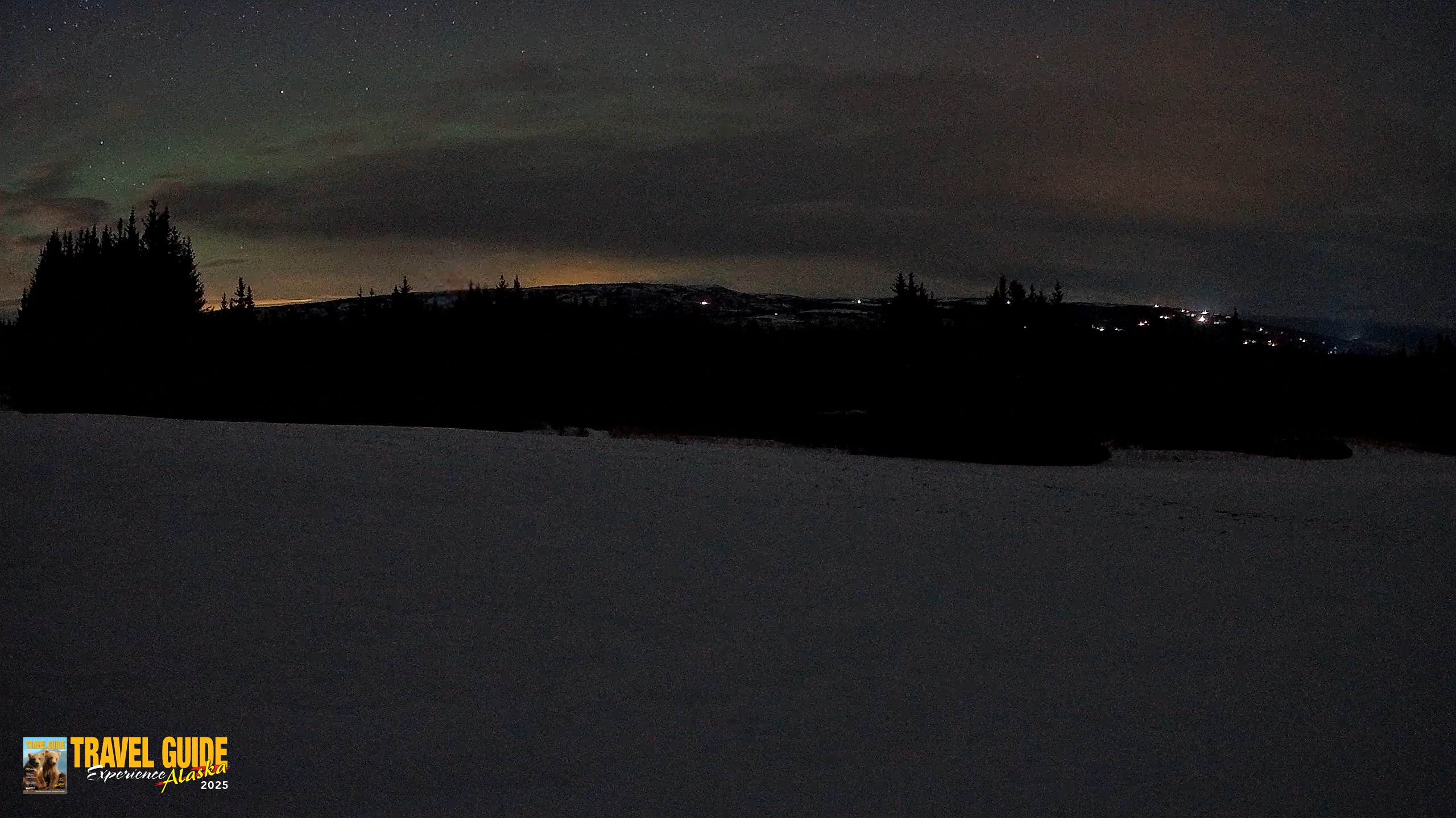 Snapshot of Homer Alaska Northern Lights Live Cam taken Mar 25, 2026, 5:56am AKDT