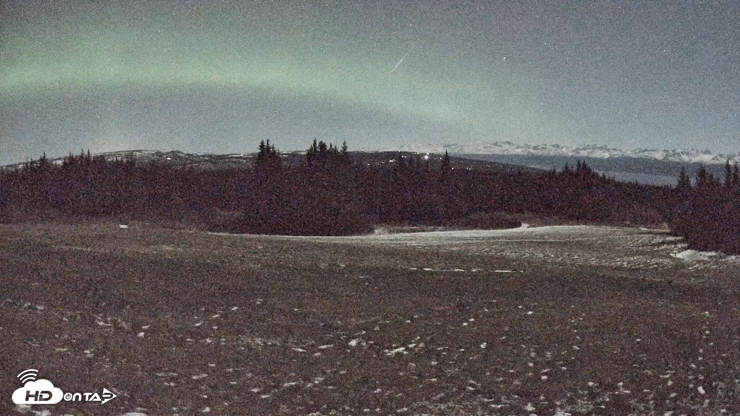 Snapshot of Homer Alaska Northern Lights Live Cam taken Dec 10, 2025, 3:18am AKST