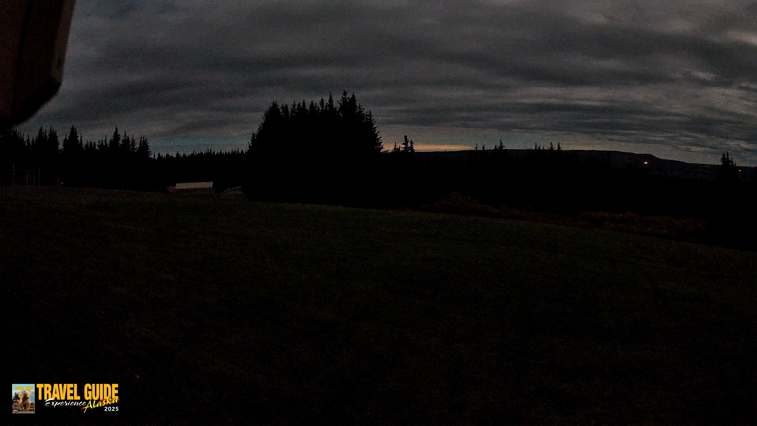 Snapshot of Homer Alaska Northern Lights Live Cam taken Oct 3, 2026, 3:35am AKDT