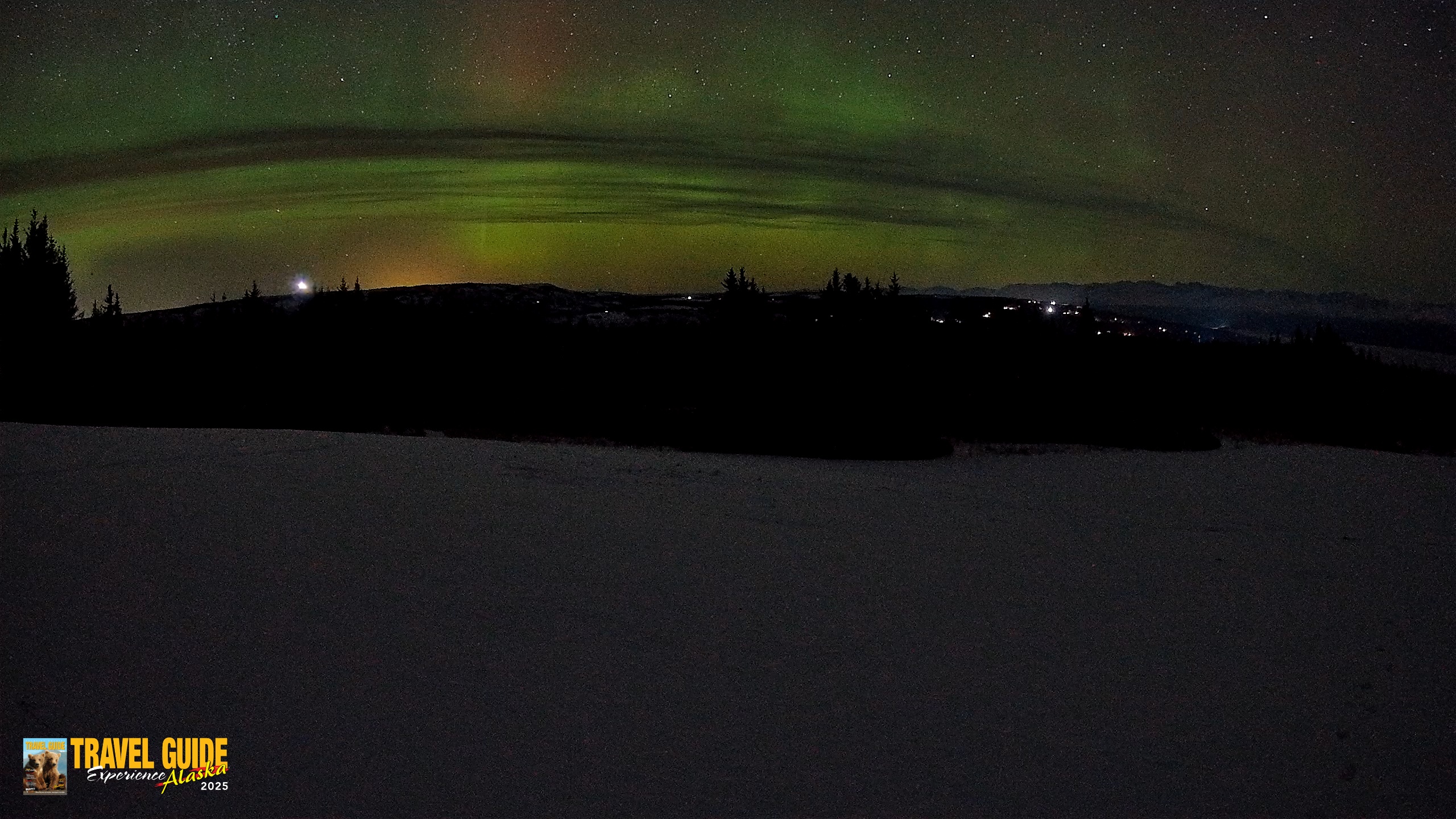 Snapshot of Homer Alaska Northern Lights Live Cam taken Jan 24, 2026, 3:12am AKST