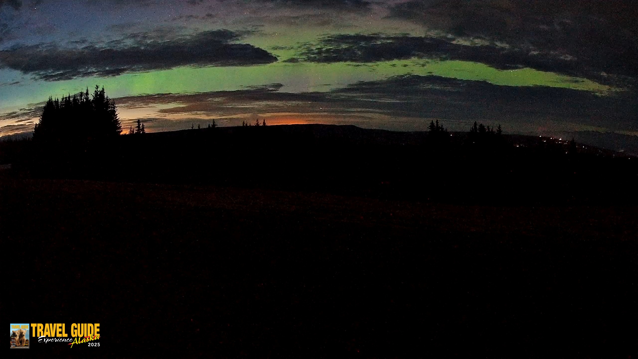 Snapshot of Homer Alaska Northern Lights Live Cam taken Aug 14, 2026, 12:37am AKDT