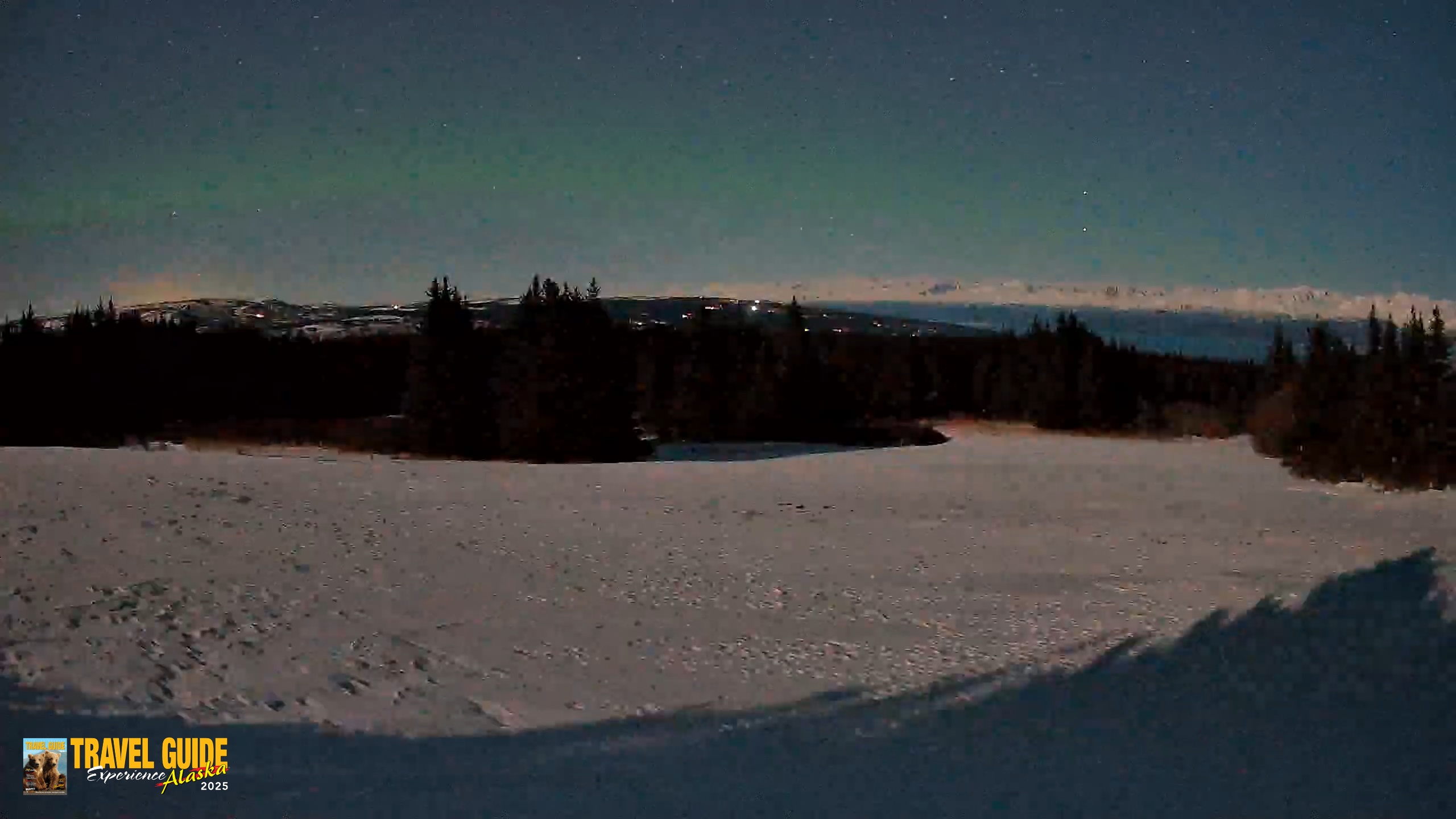 Snapshot of Homer Alaska Northern Lights Live Cam taken Mar 26, 2026, 3:14am AKDT