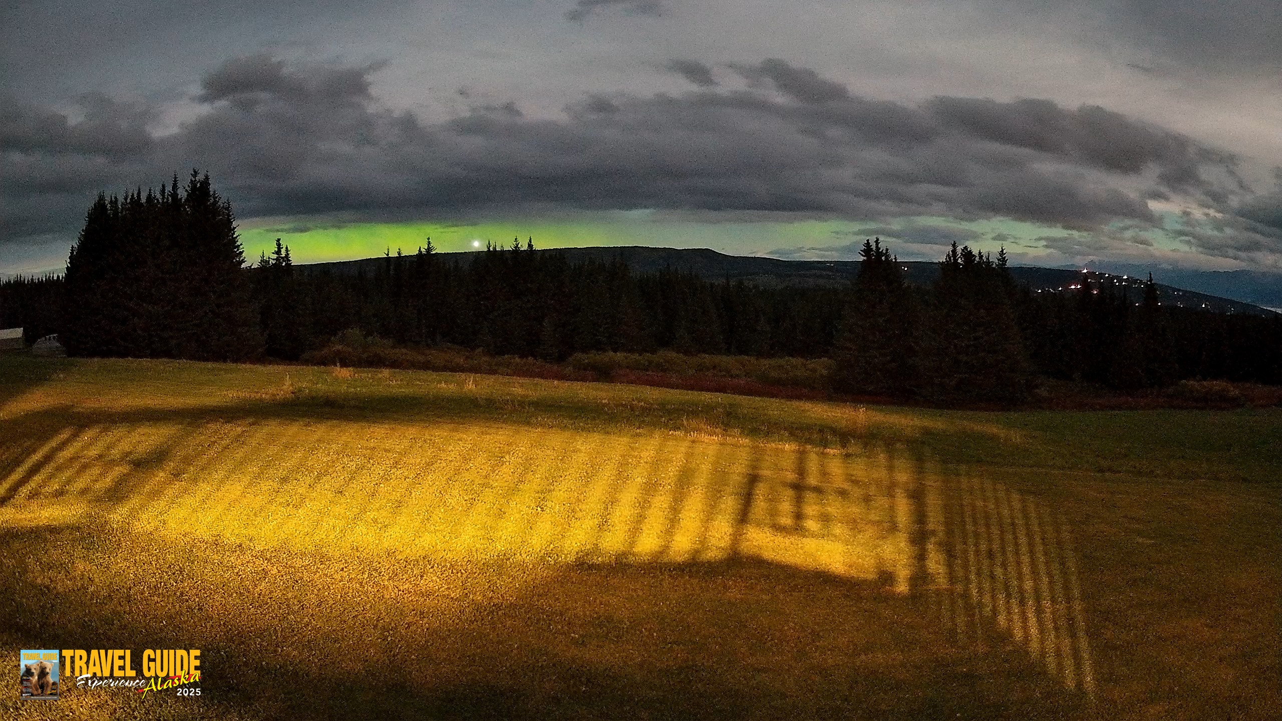 Snapshot of Homer Alaska Northern Lights Live Cam taken Sep 24, 2026, 9:54pm AKDT