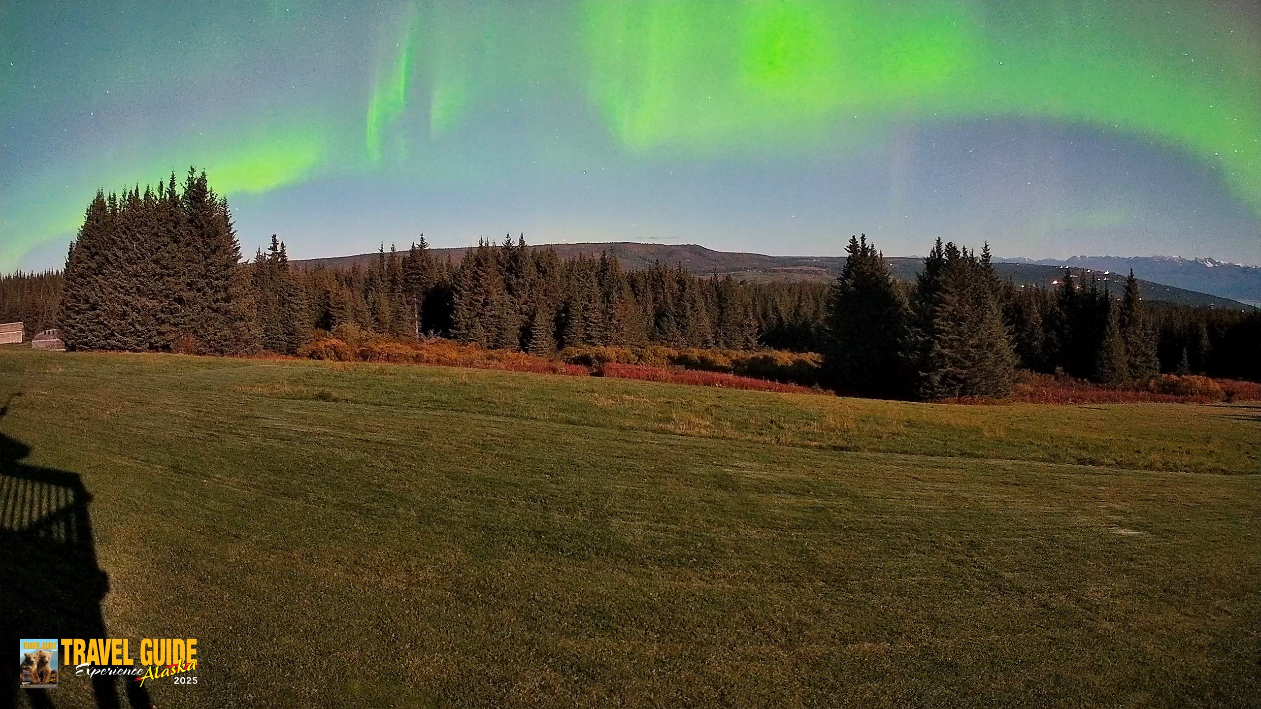 Snapshot of Homer Alaska Northern Lights Live Cam taken Sep 23, 2026, 11:56pm AKDT