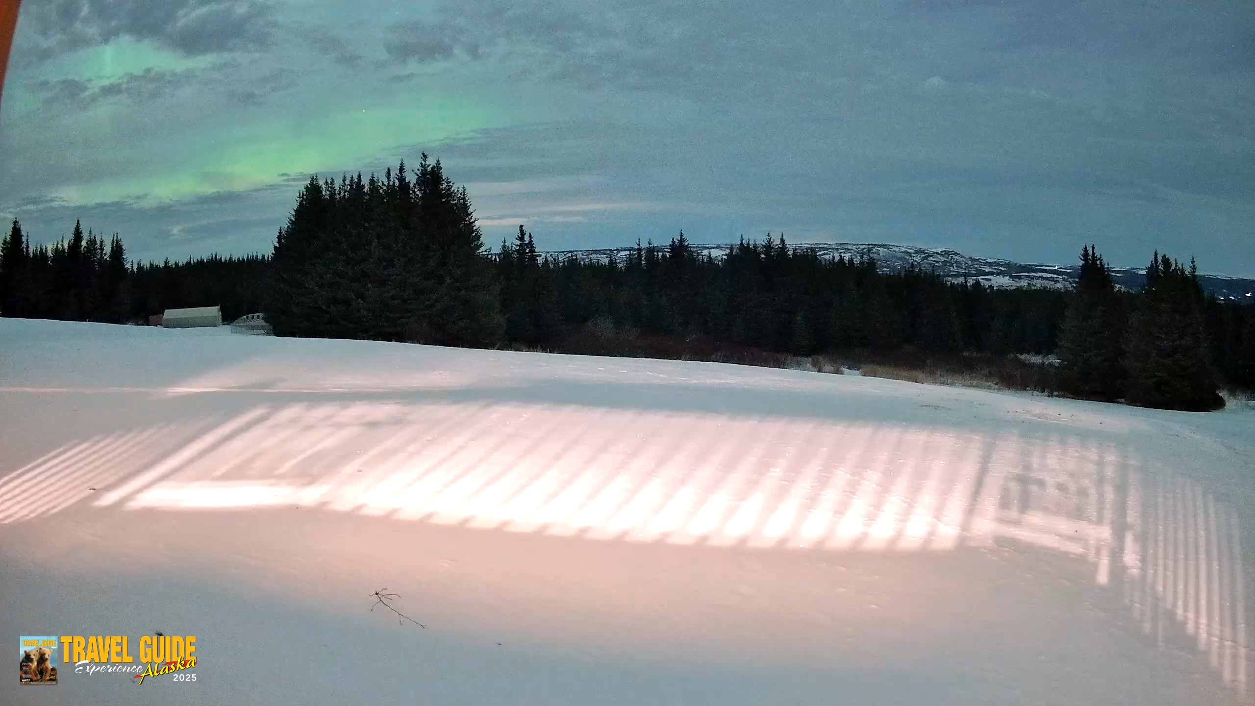 Snapshot of Homer Alaska Northern Lights Live Cam taken Jan 20, 2026, 1:22am AKST