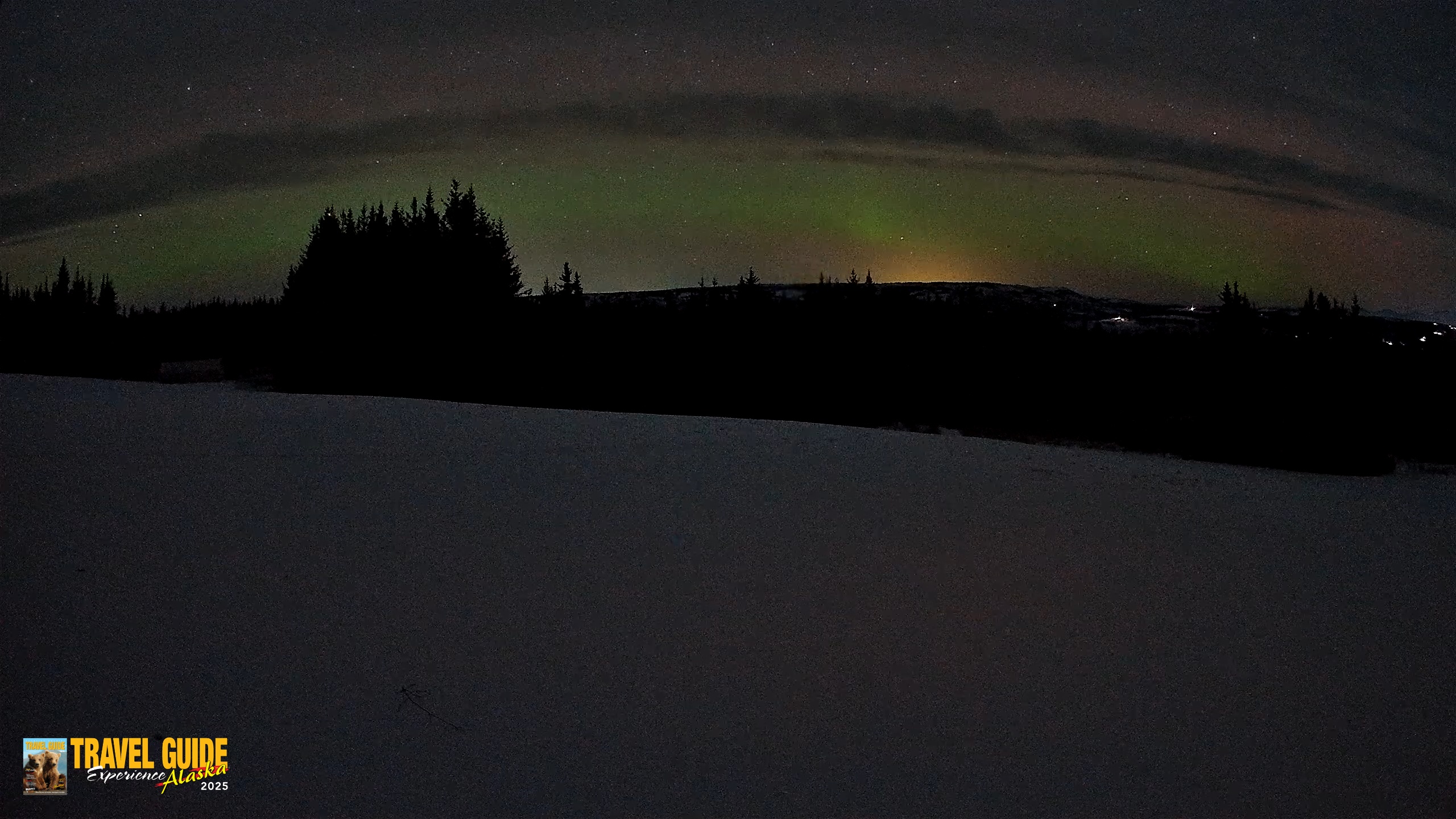 Snapshot of Homer Alaska Northern Lights Live Cam taken Jan 24, 2026, 5:36am AKST