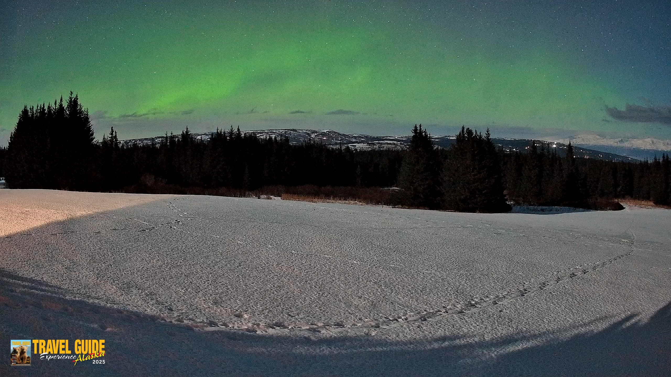 Snapshot of Homer Alaska Northern Lights Live Cam taken Feb 25, 2026, 2:11am AKST