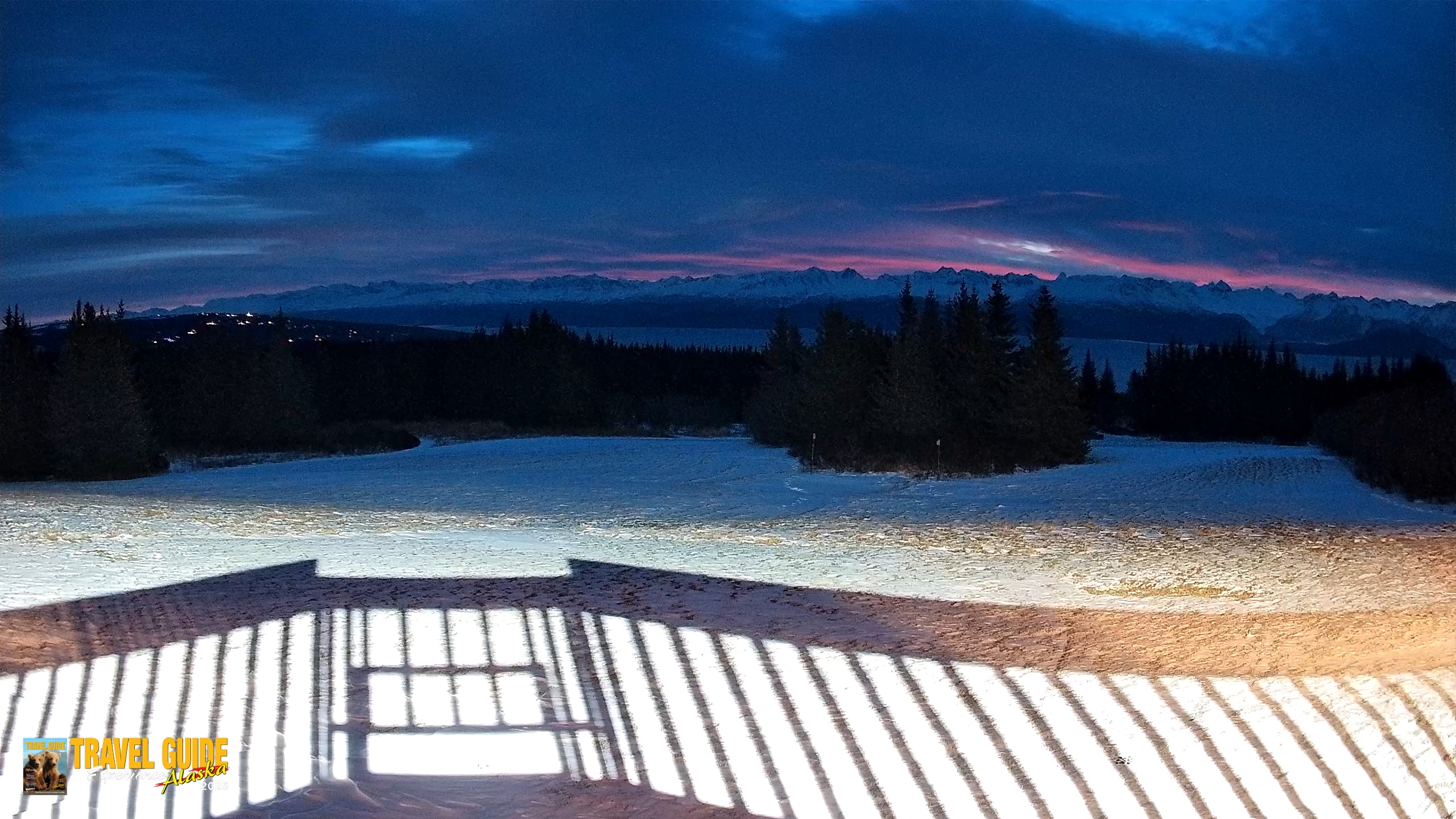 Snapshot of Homer Alaska Northern Lights Live Cam taken Jan 1, 2026, 8:38am AKST