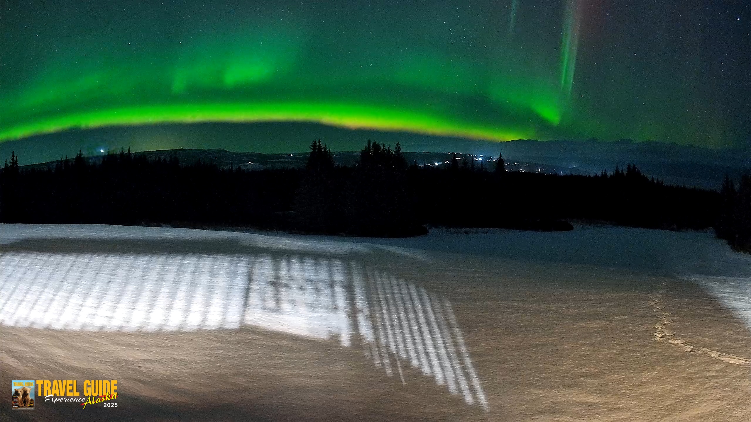 Snapshot of Homer Alaska Northern Lights Live Cam taken Feb 15, 2026, 8:30pm AKST