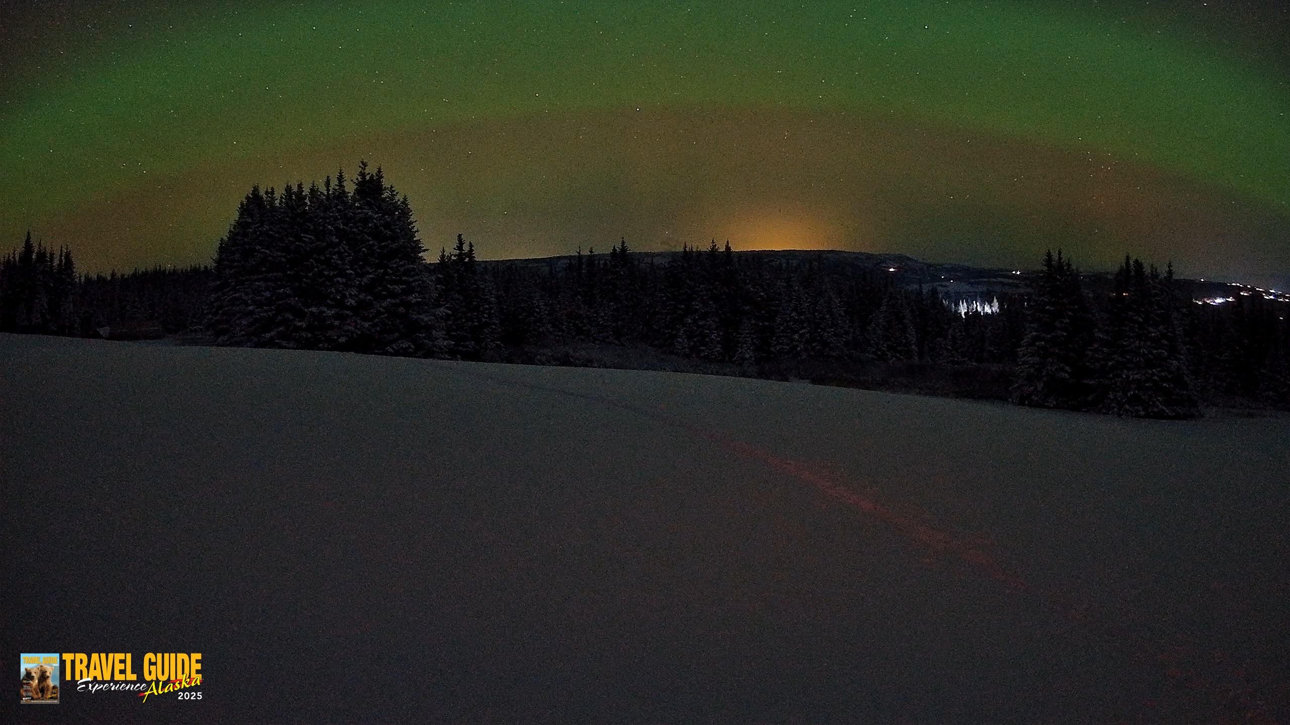 Snapshot of Homer Alaska Northern Lights Live Cam taken Jan 7, 2026, 10:04pm AKST