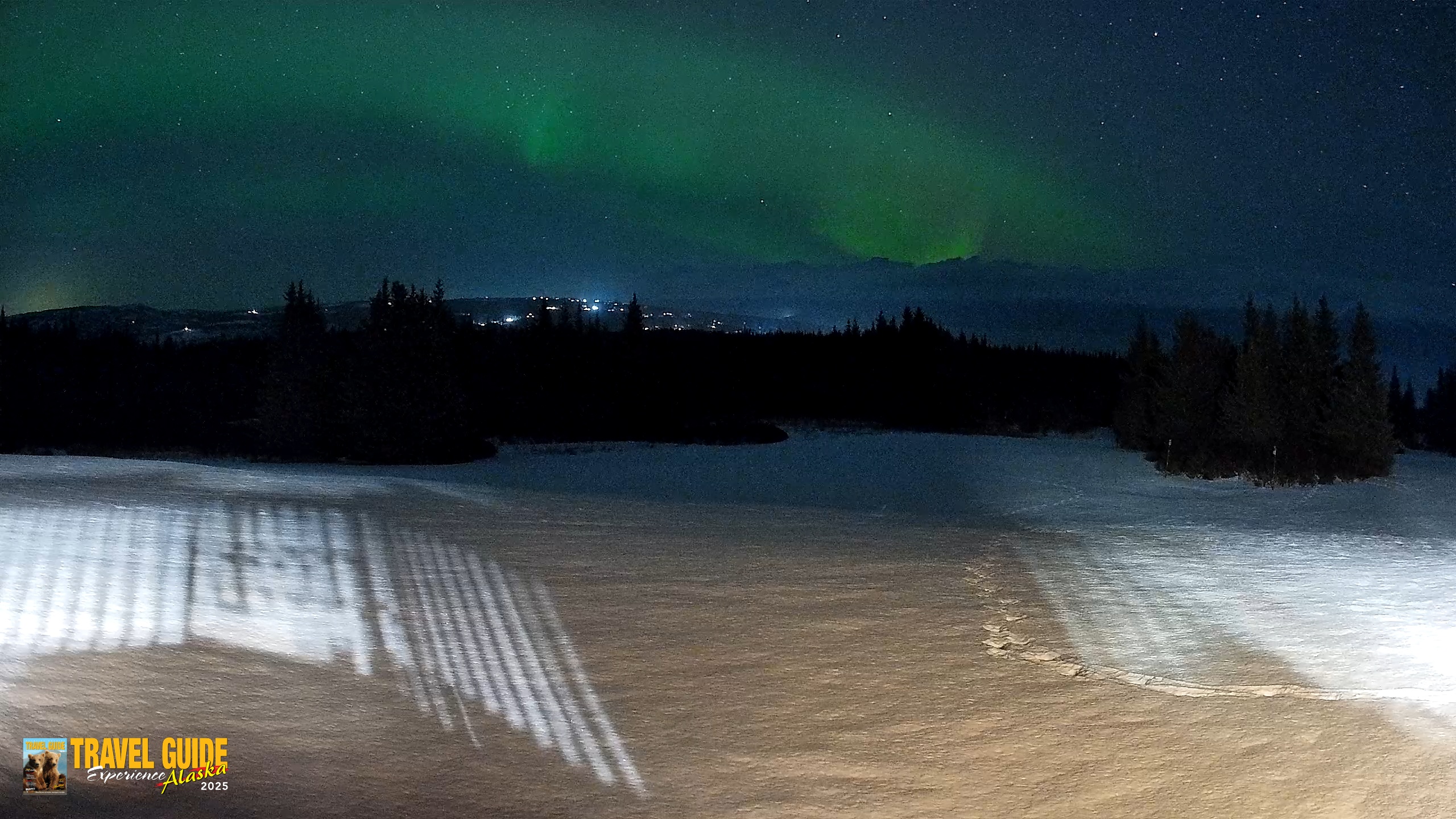 Snapshot of Homer Alaska Northern Lights Live Cam taken Feb 15, 2026, 8:14pm AKST