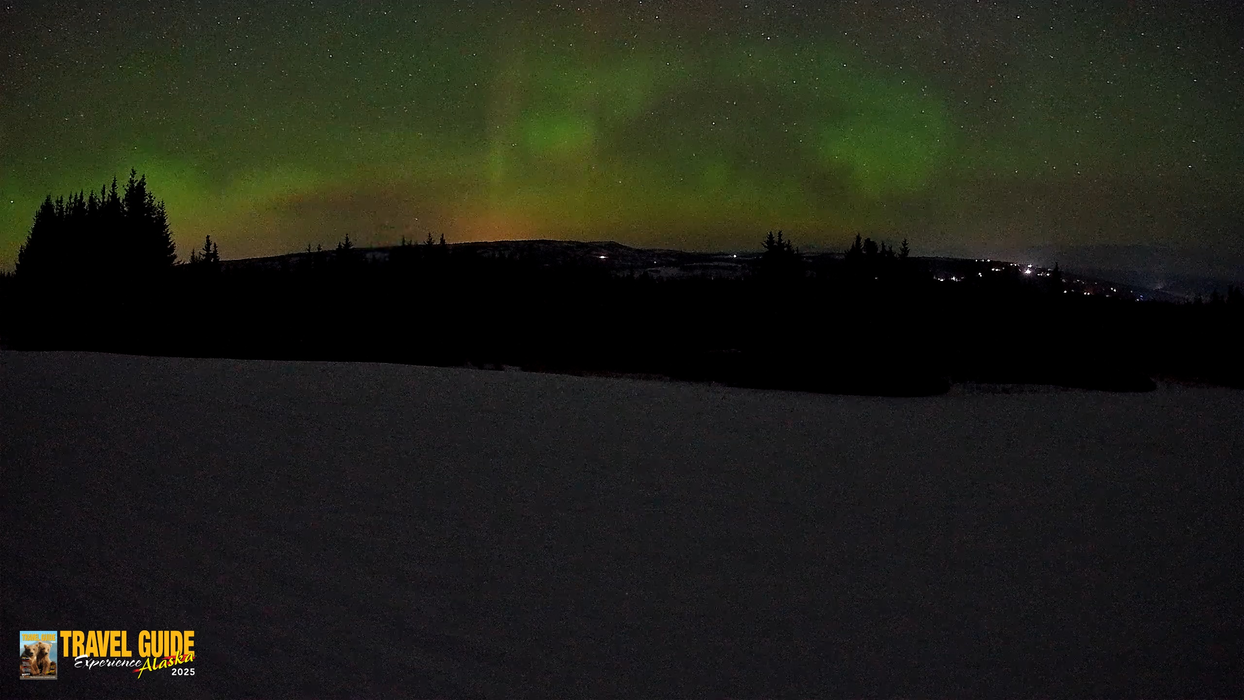 Snapshot of Homer Alaska Northern Lights Live Cam taken Feb 20, 2026, 3:34am AKST
