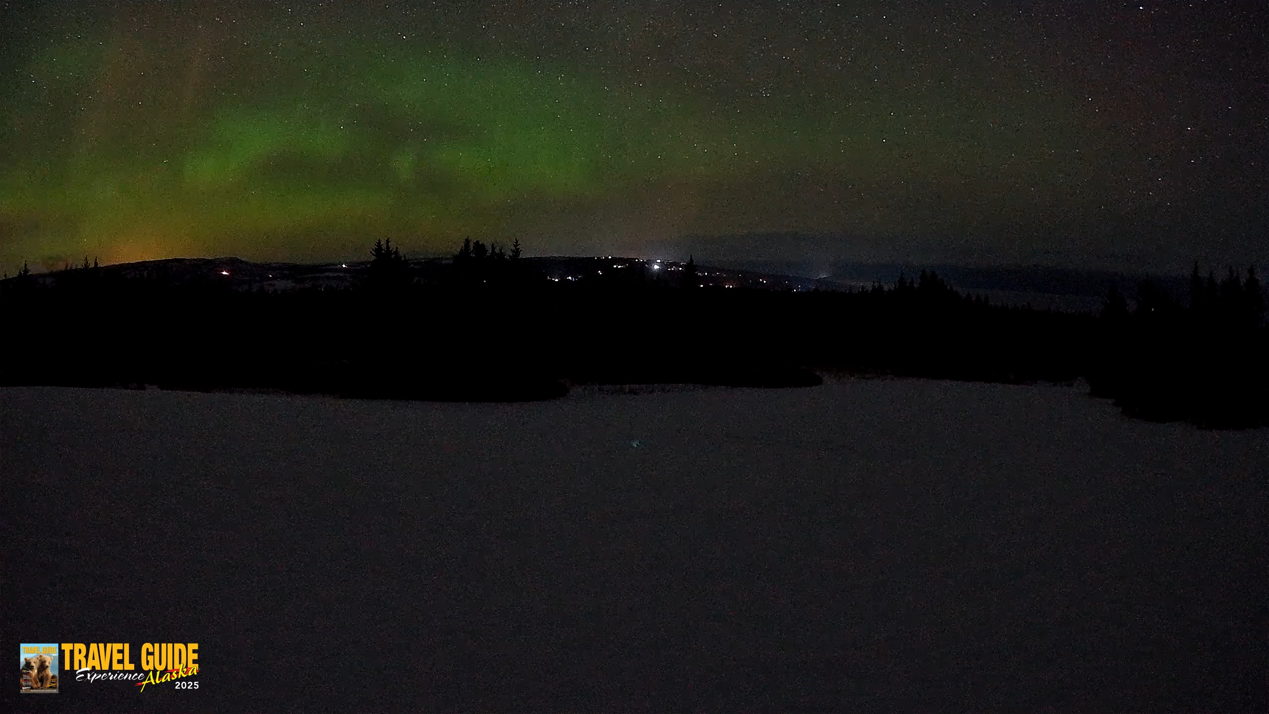 Snapshot of Homer Alaska Northern Lights Live Cam taken Feb 20, 2026, 3:37am AKST