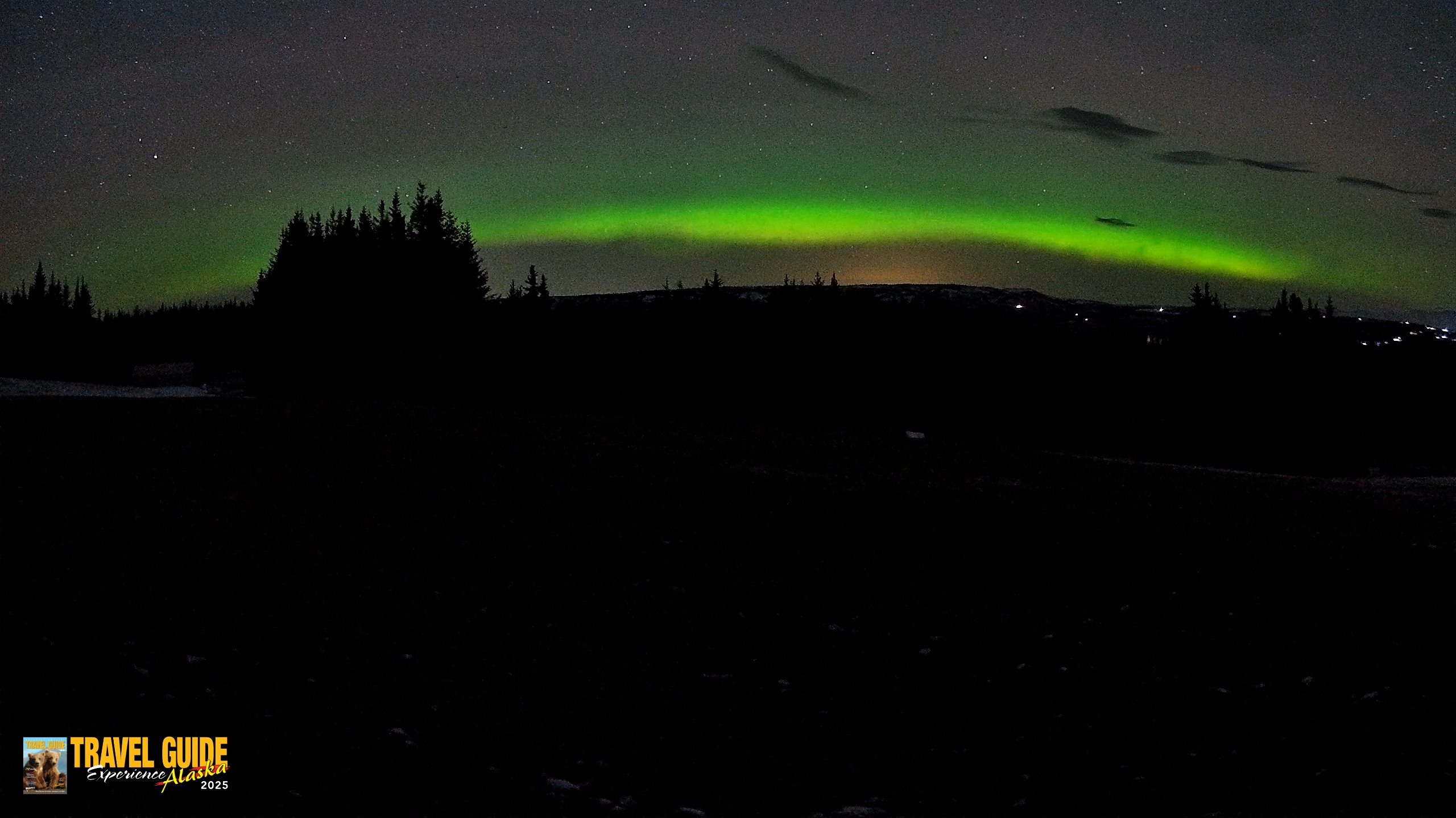 Snapshot of Homer Alaska Northern Lights Live Cam taken Dec 17, 2025, 12:43am AKST