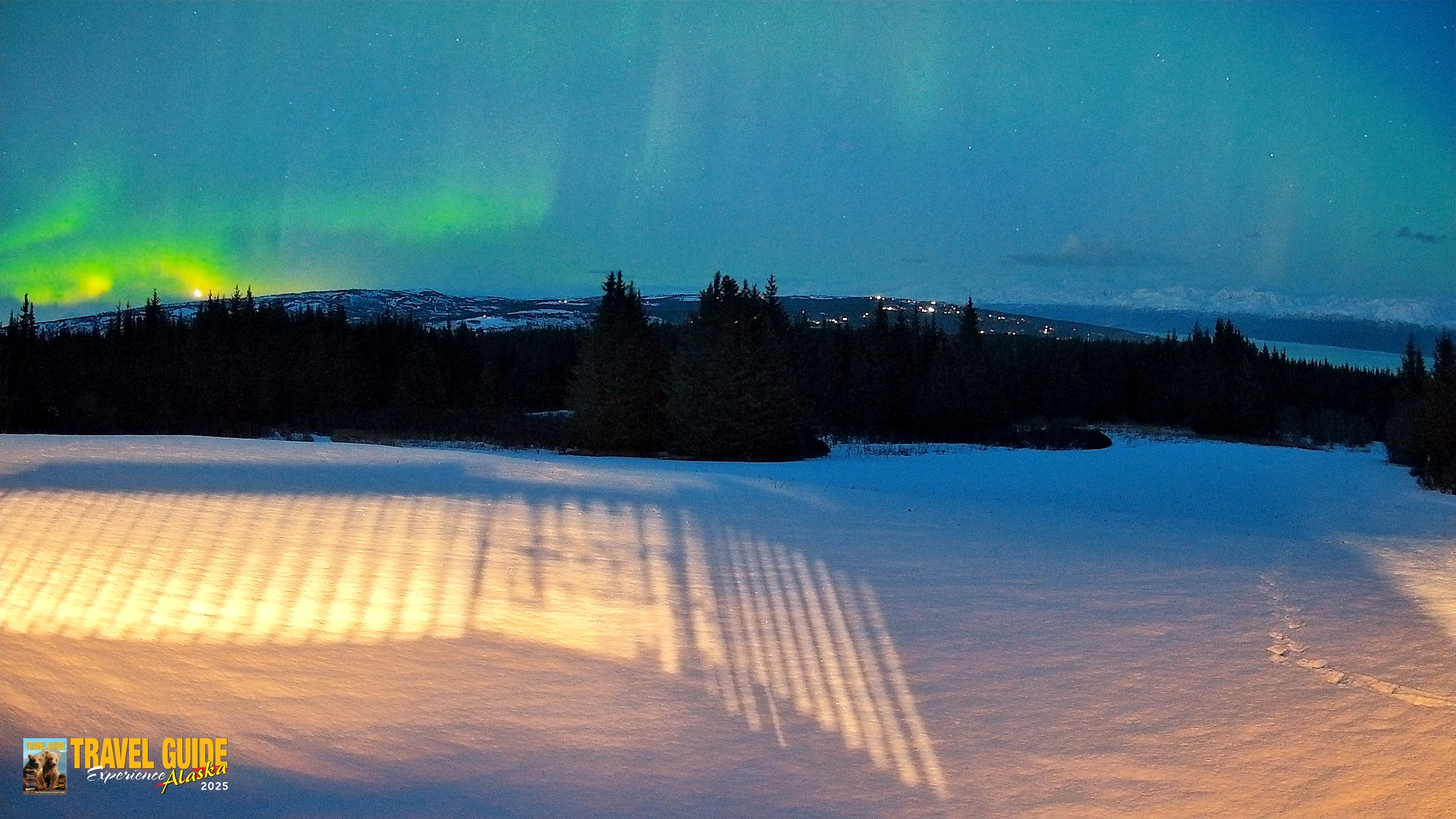 Snapshot of Homer Alaska Northern Lights Live Cam taken Feb 14, 2026, 7:26pm AKST
