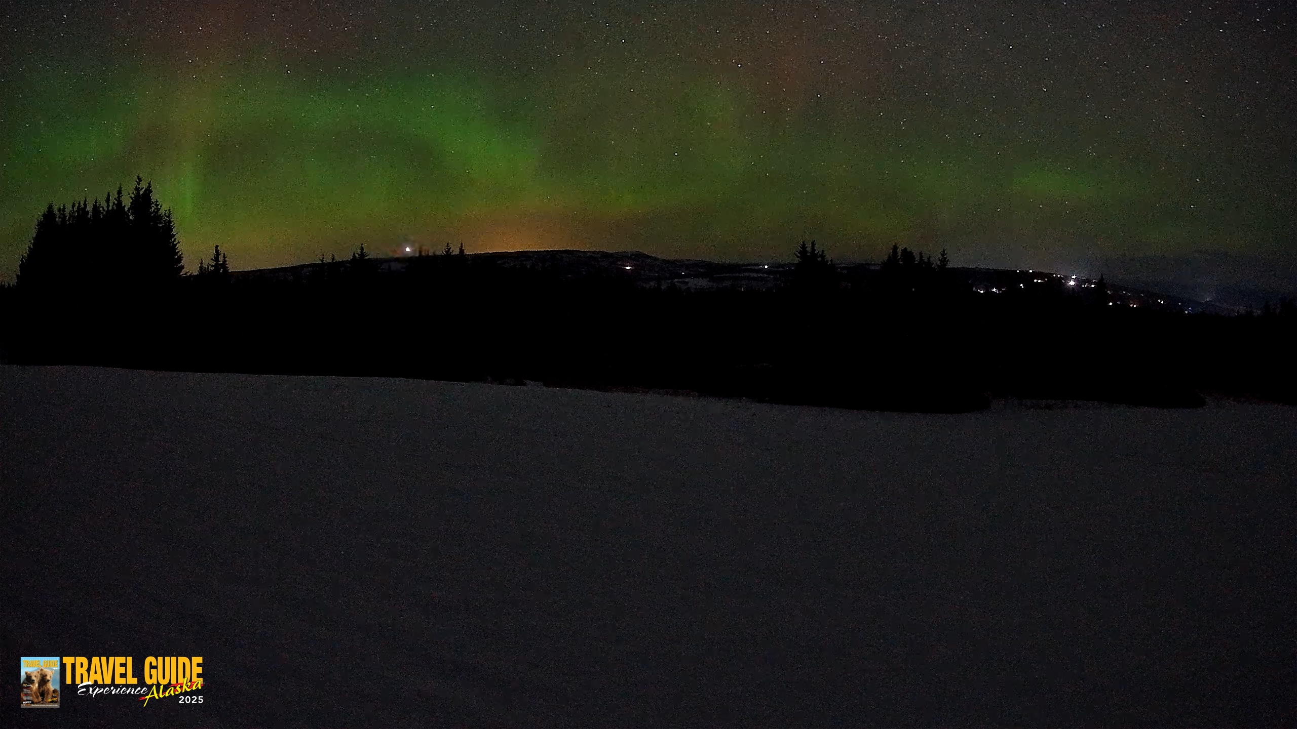 Snapshot of Homer Alaska Northern Lights Live Cam taken Feb 20, 2026, 3:14am AKST