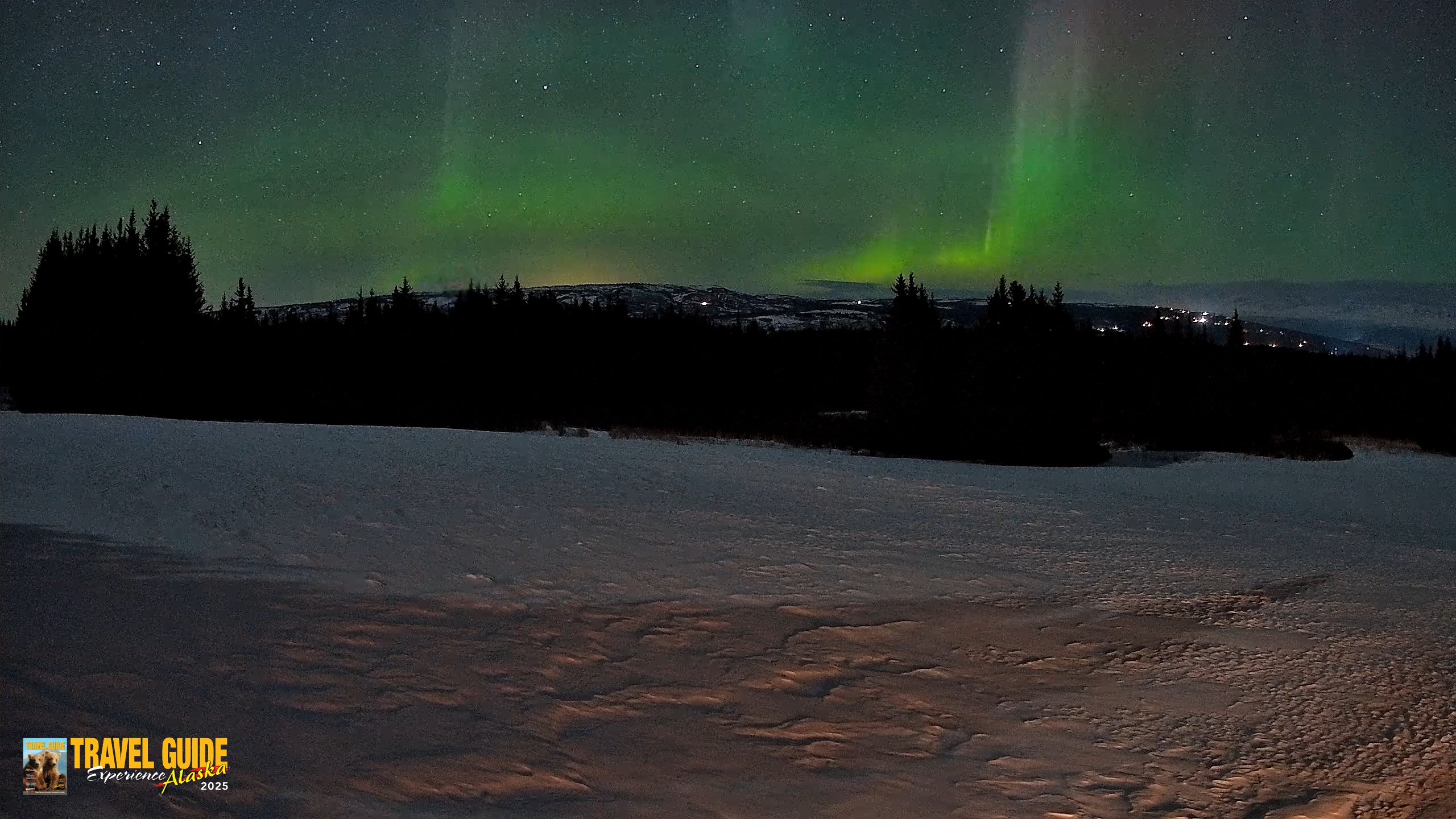 Snapshot of Homer Alaska Northern Lights Live Cam taken Mar 22, 2026, 10:55pm AKDT